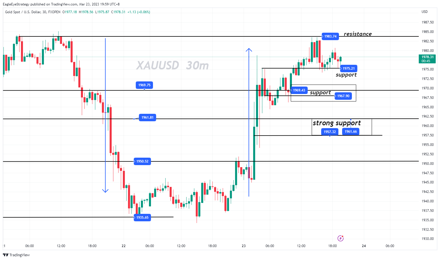 FXOPEN:XAUUSD Chart Image by EagleEyeStrategy