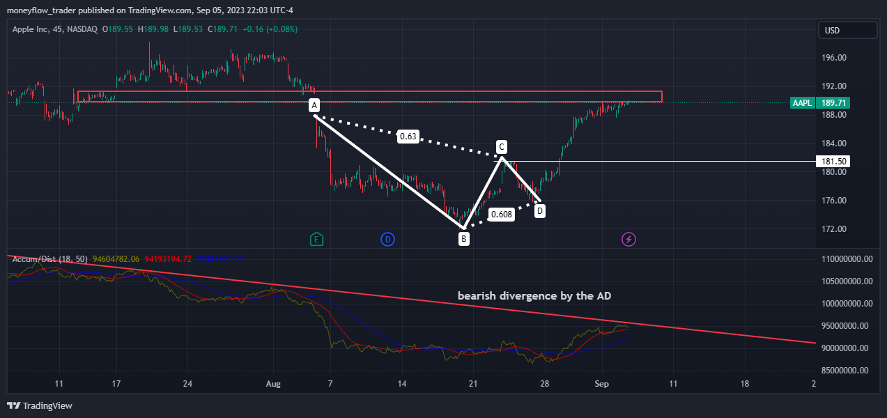 NASDAQ:AAPL Chart Image by moneyflow_trader