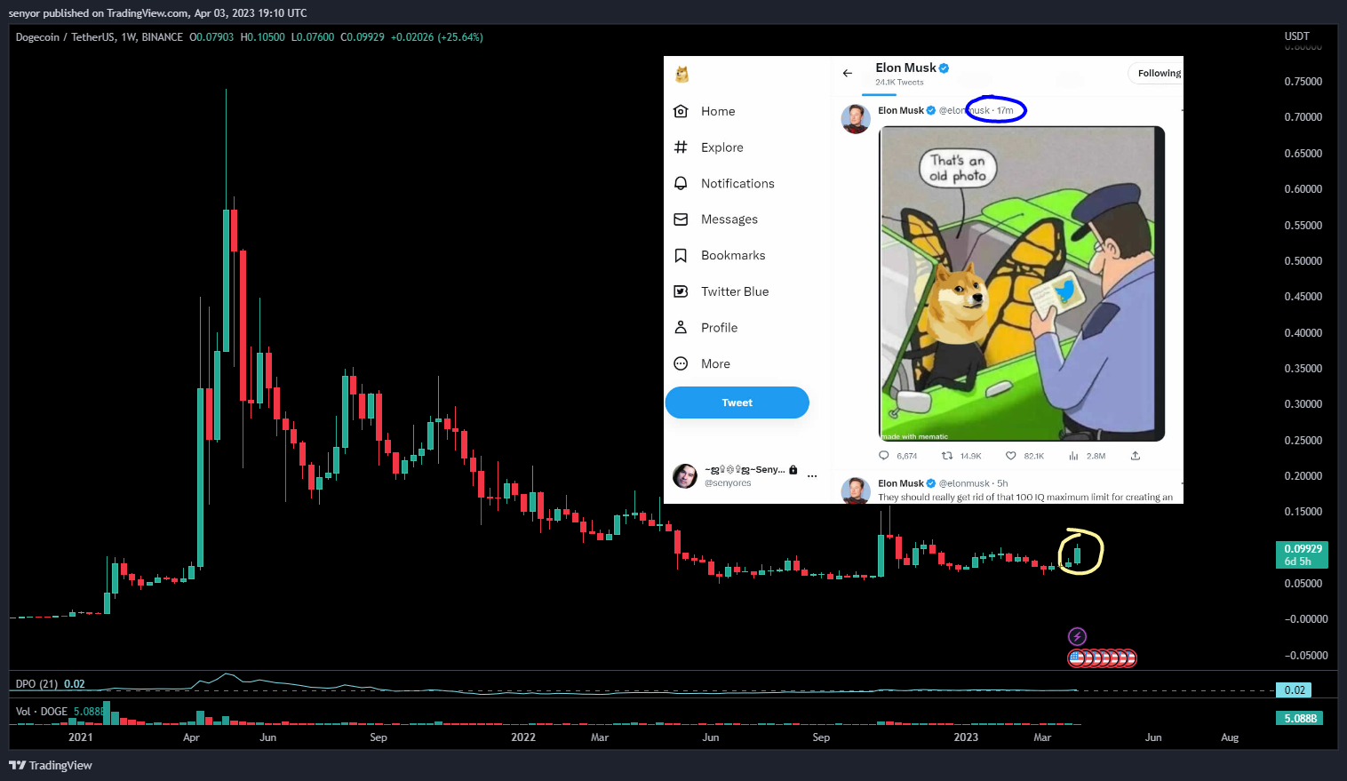 BINANCE:DOGEUSDT Chart Image by senyor