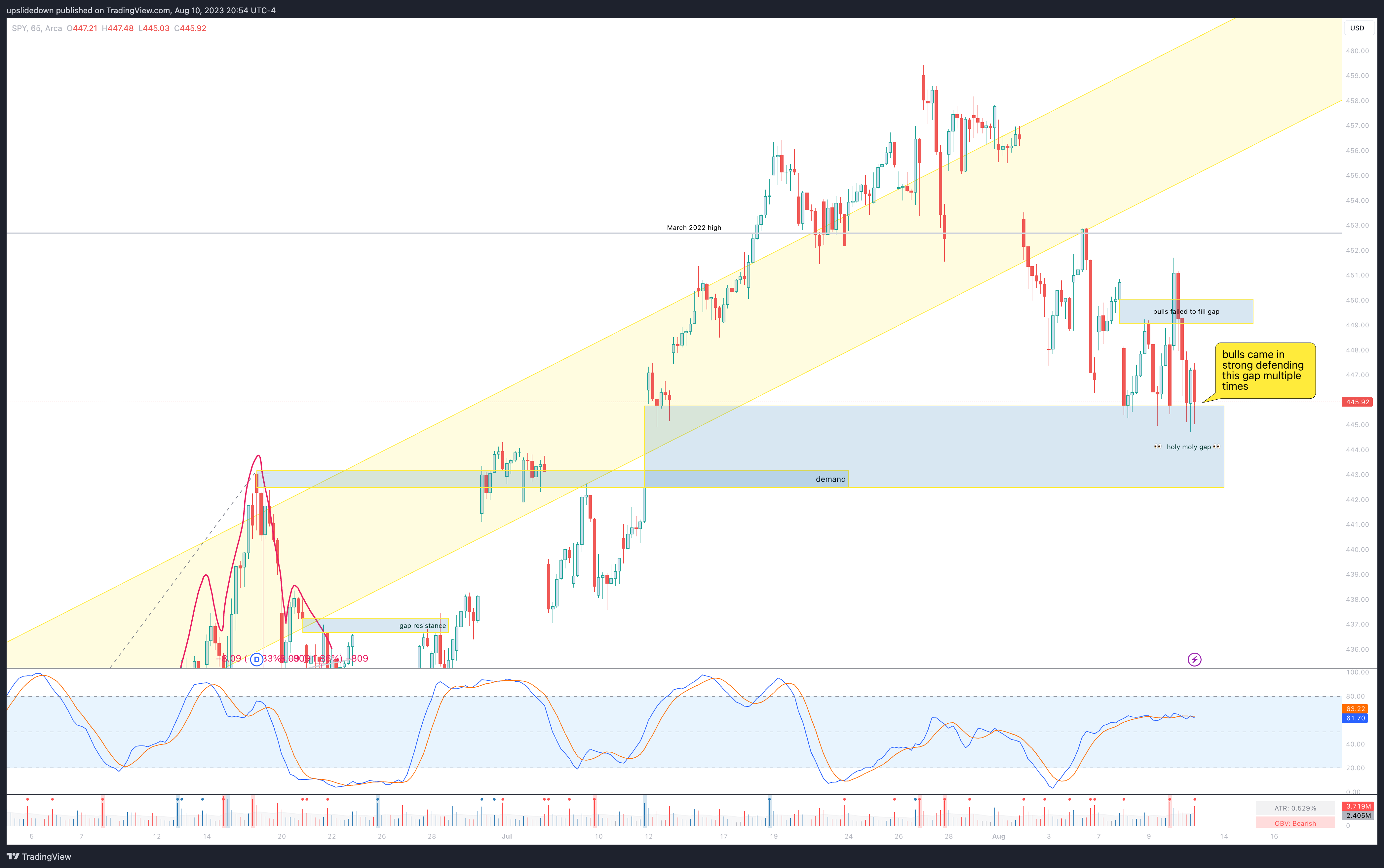 AMEX:SPY Chart Image by upslidedown