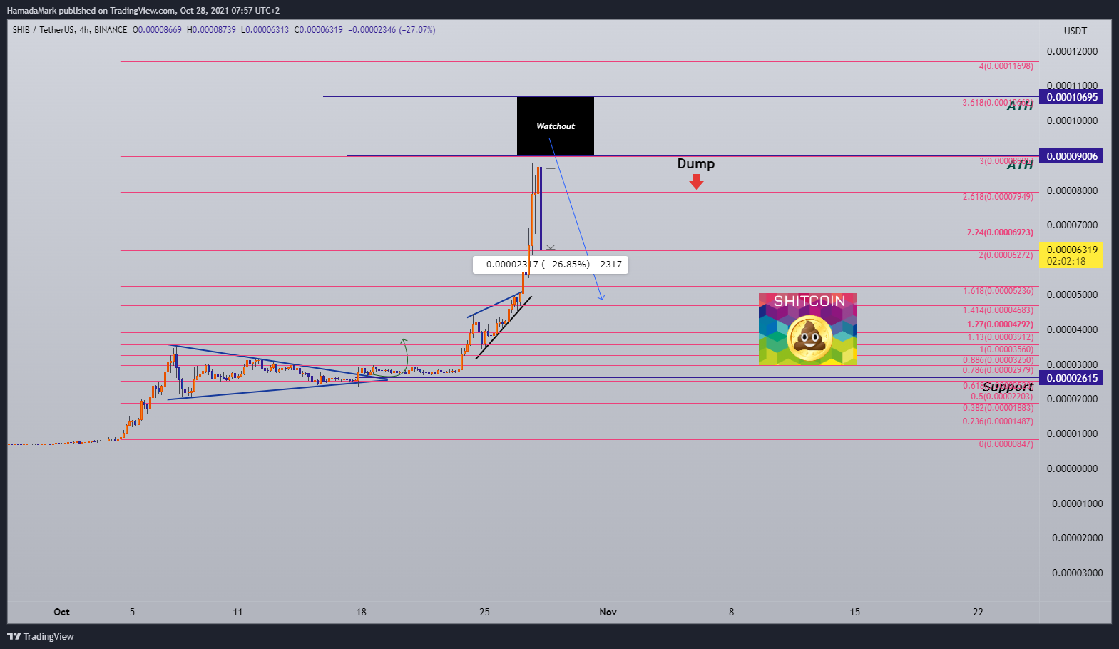 BINANCE:SHIBUSDT Chart Image by HamadaMark