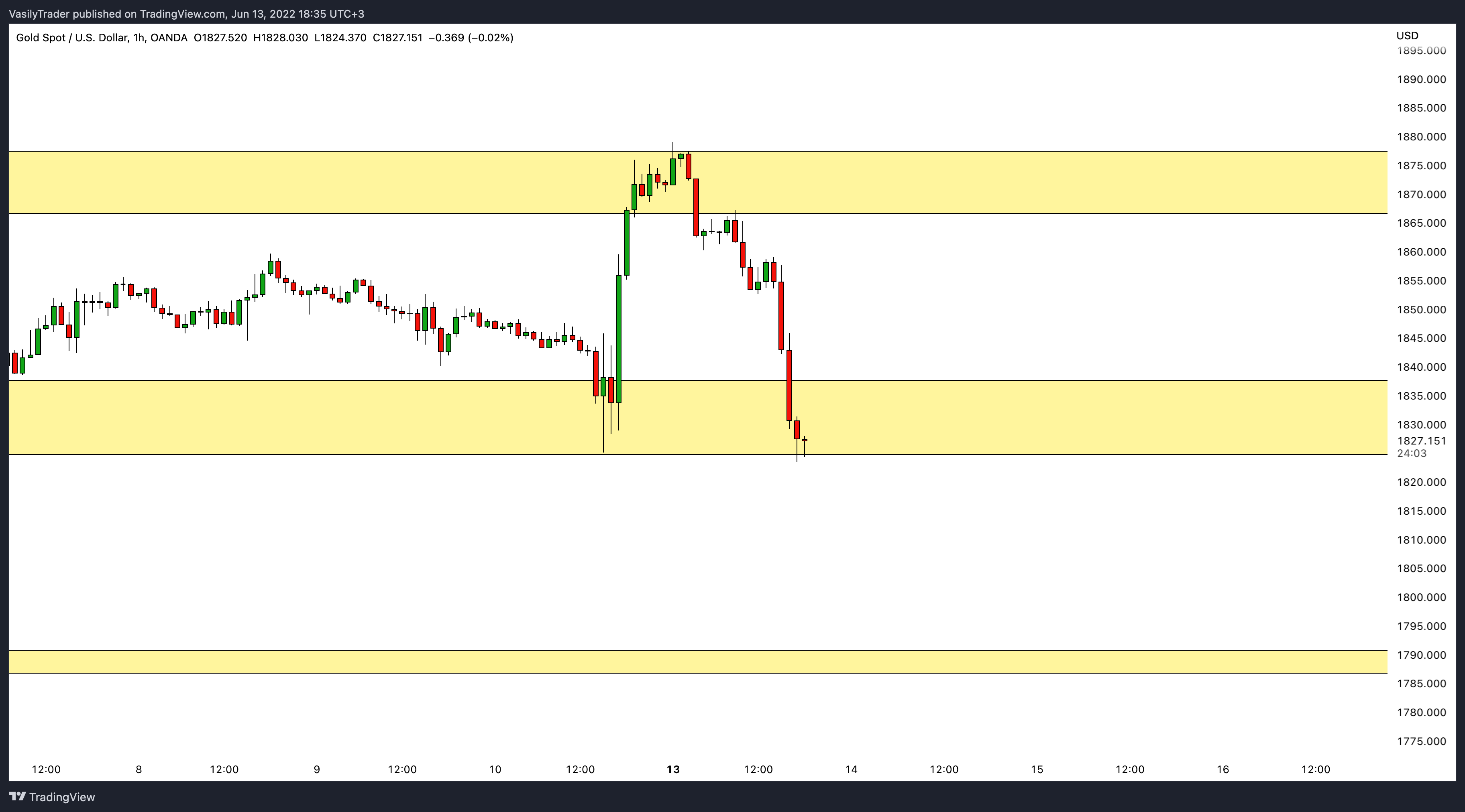 OANDA:XAUUSD Chart Image by VasilyTrader