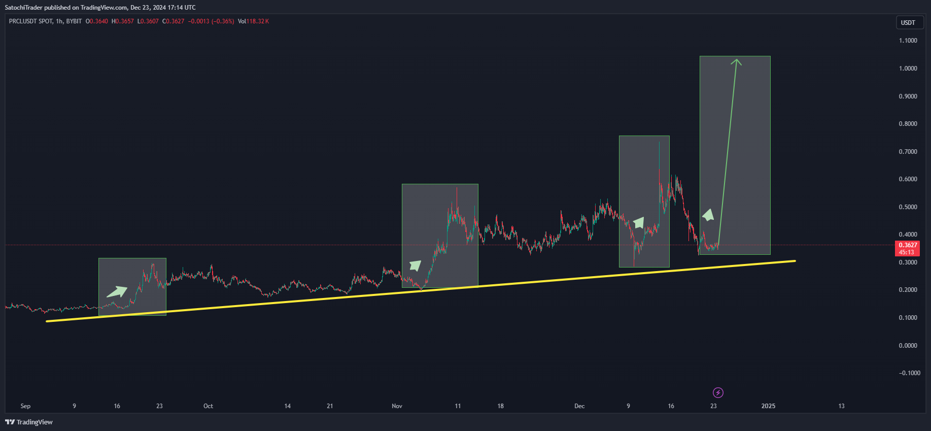 BYBIT:PRCLUSDT Chart Image by SatochiTrader