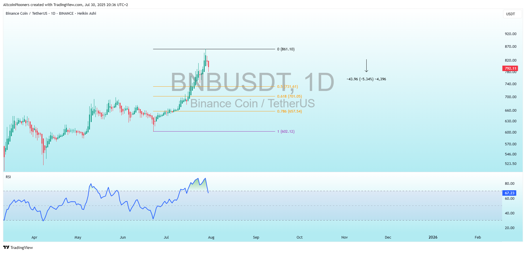 BINANCE:BNBUSDT Chart Image by AltcoinPiooners