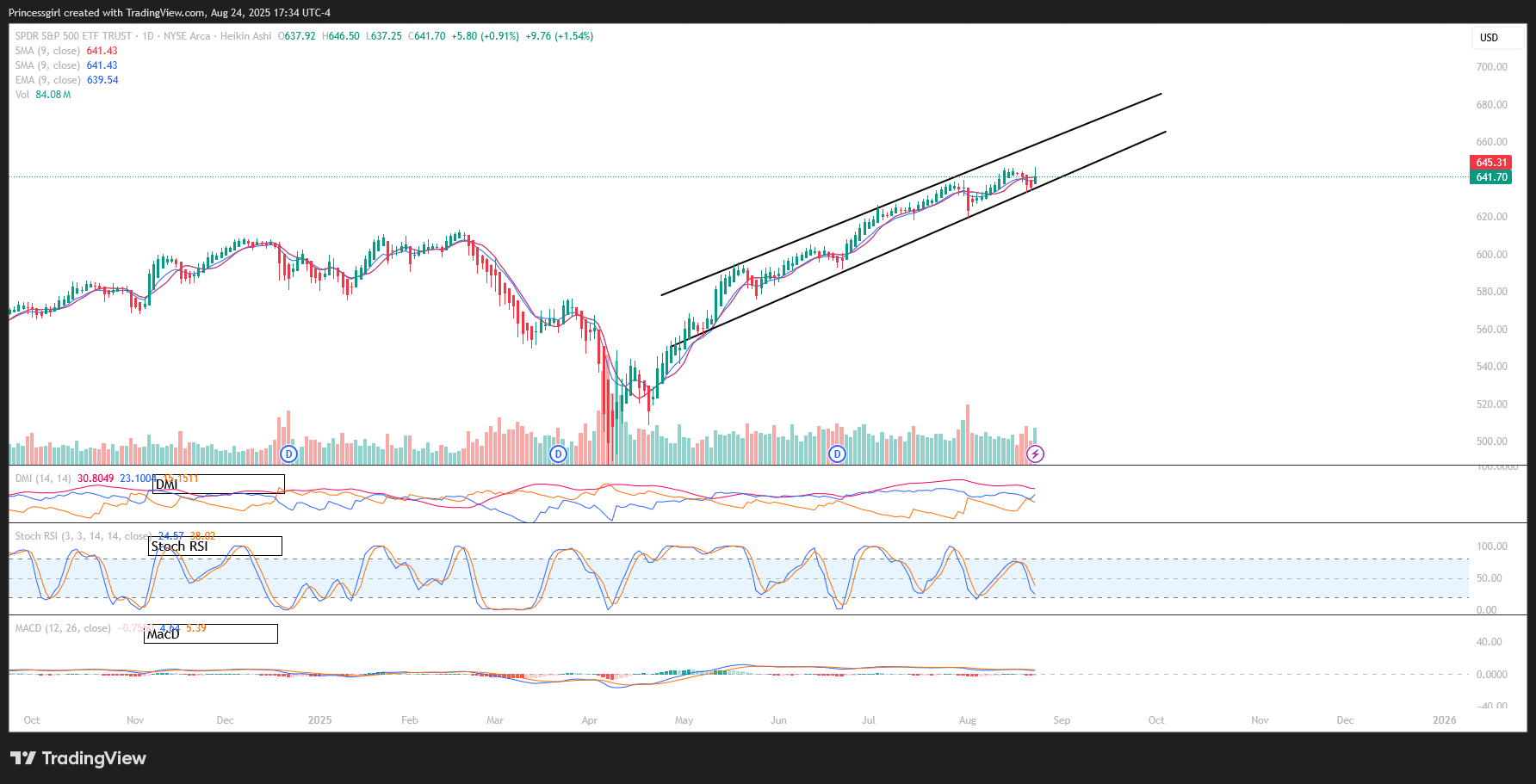 AMEX:SPY Chart Image by Princessgirl