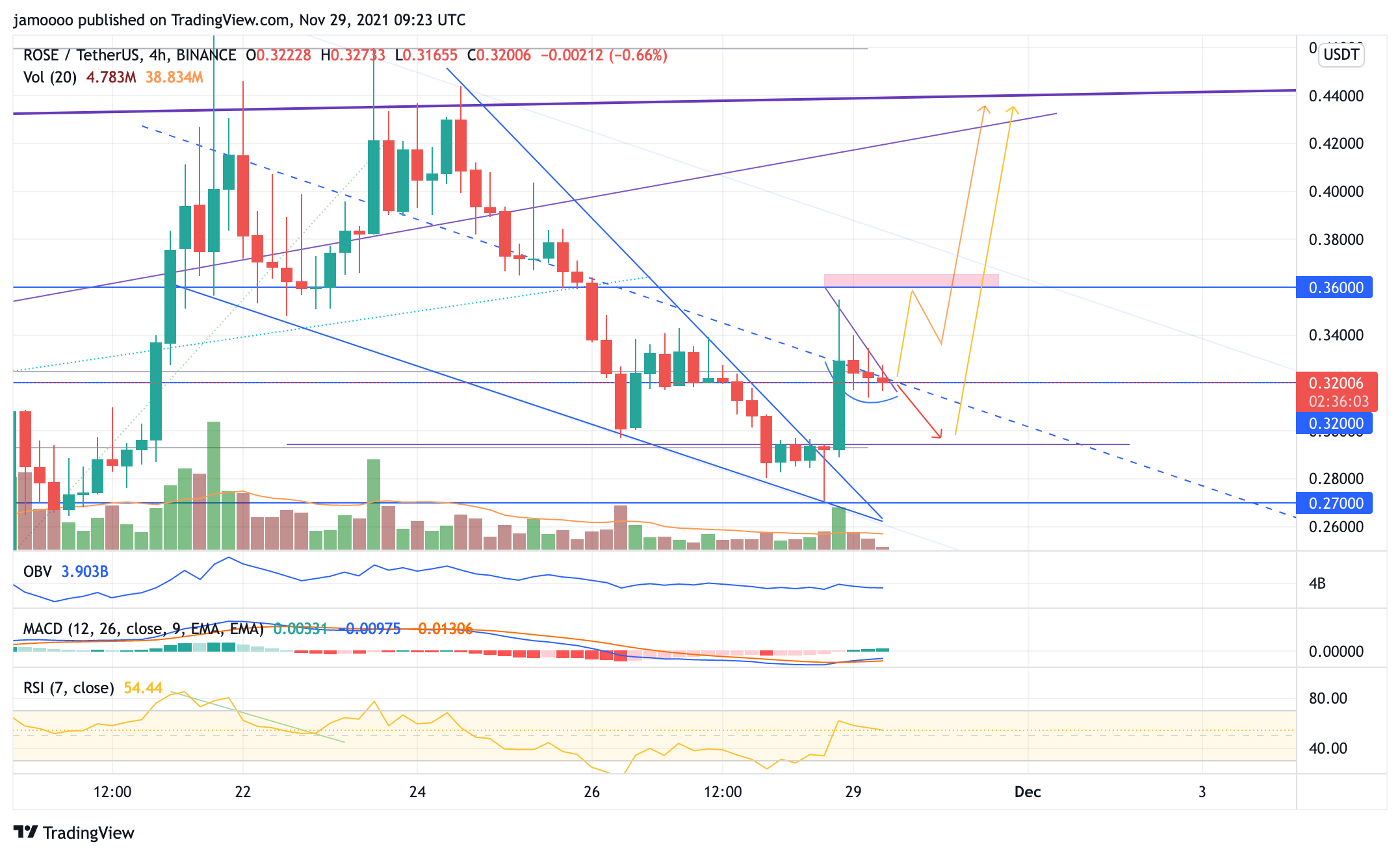 BINANCE:ROSEUSDT Chart Image by jamoooo