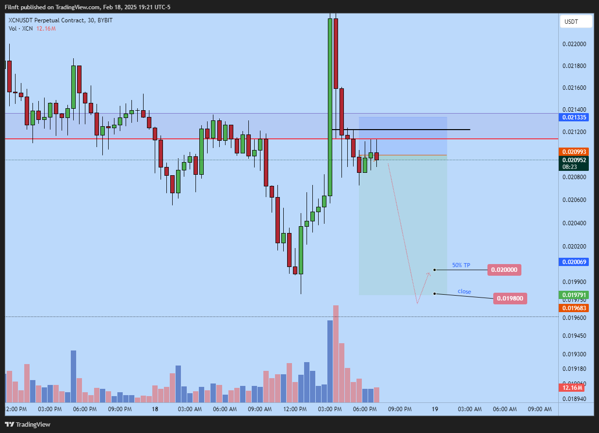 BYBIT:XCNUSDT.P Chart Image by Filnft