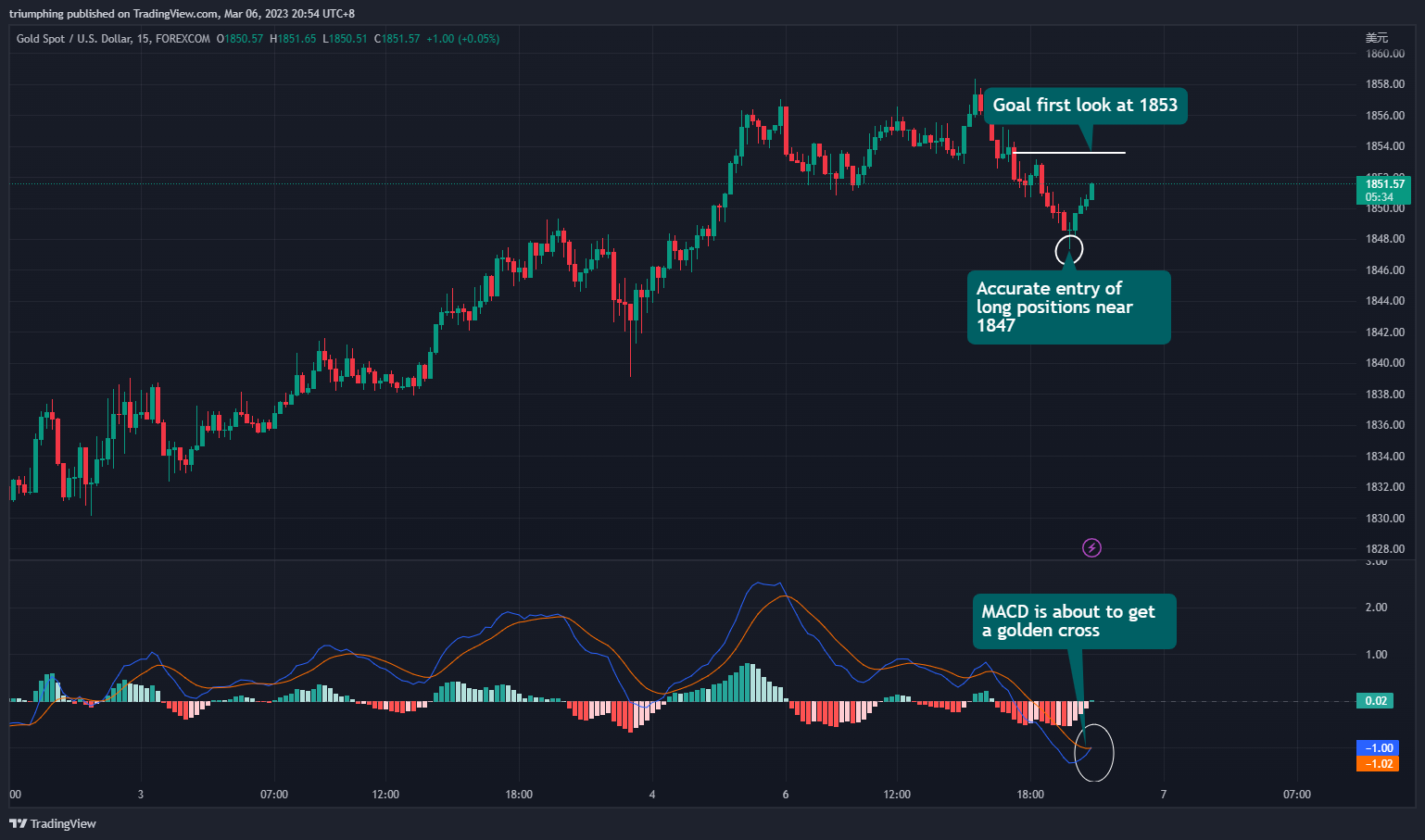 FOREXCOM:XAUUSD Chart Image by triumphing