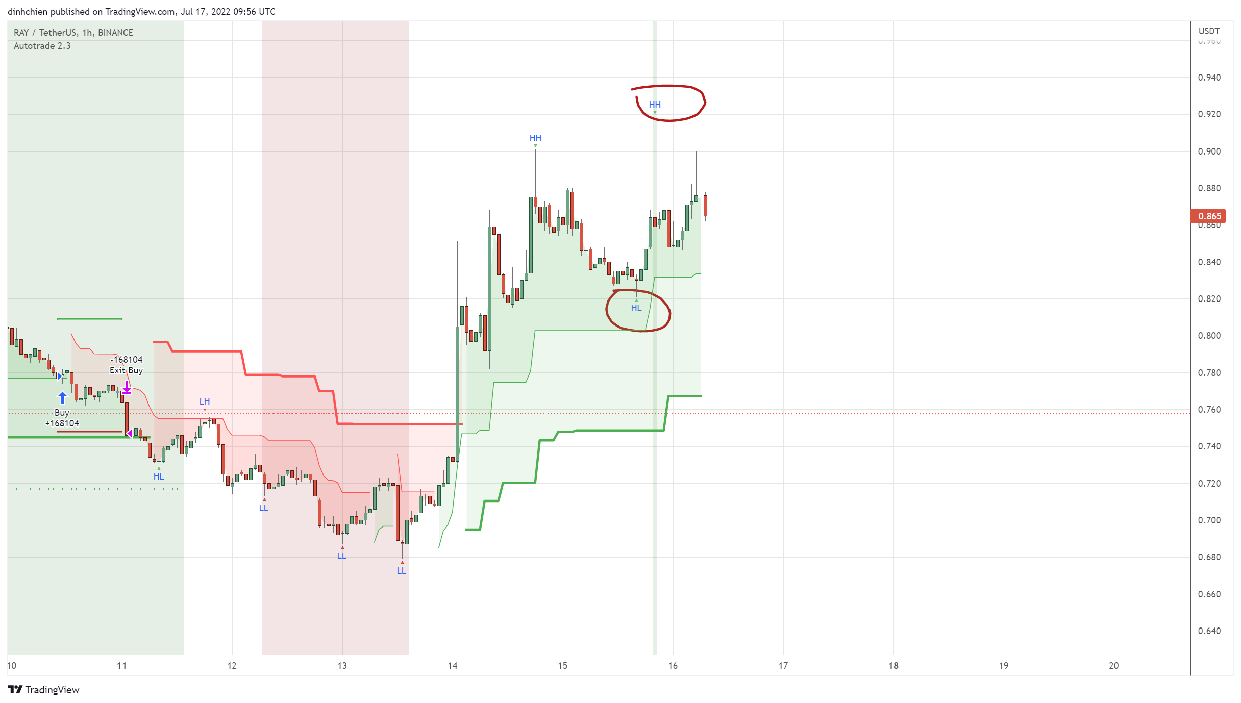 BINANCE:RAYUSDT Chart Image by dinhchien