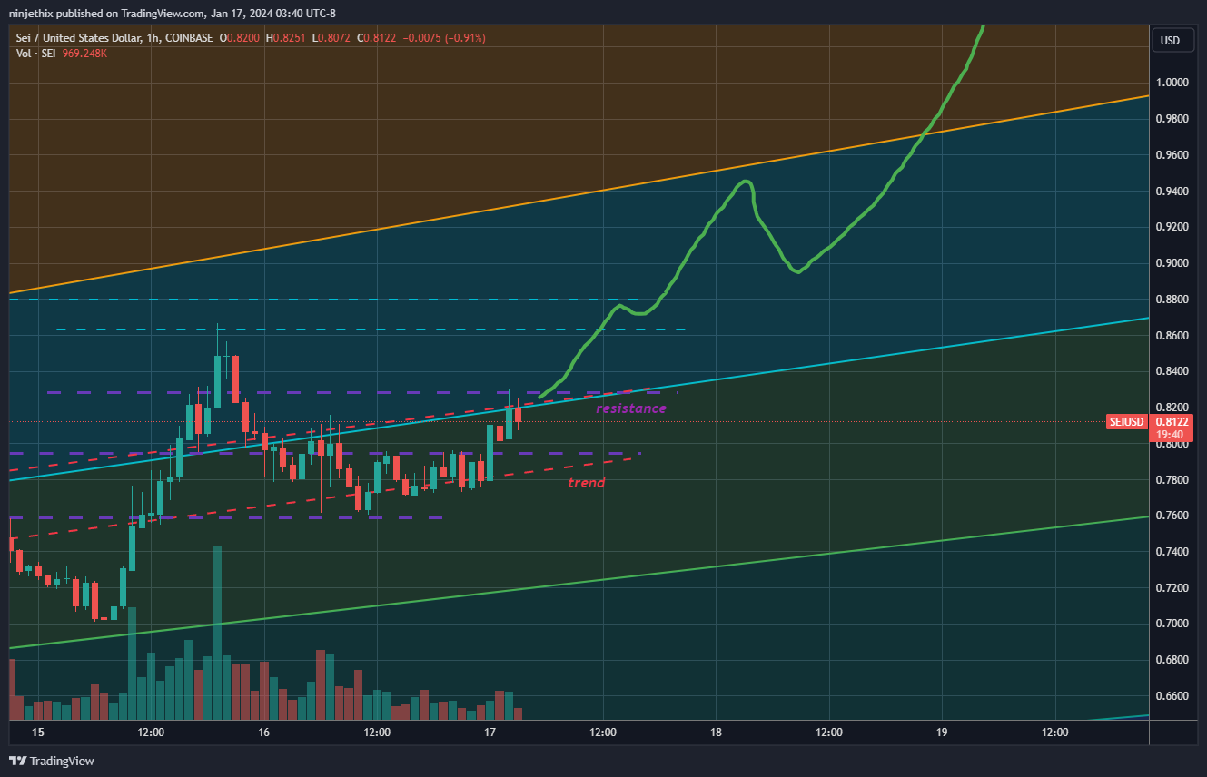 COINBASE:SEIUSD Chart Image by ninjethix