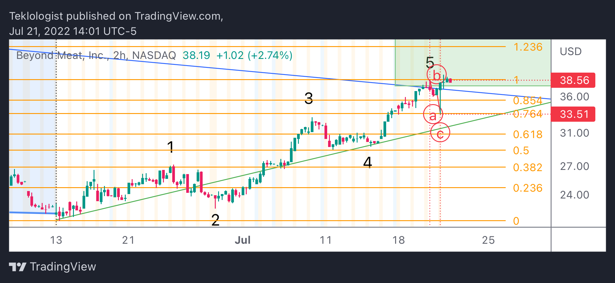 NASDAQ:BYND Chart Image by Teklologist