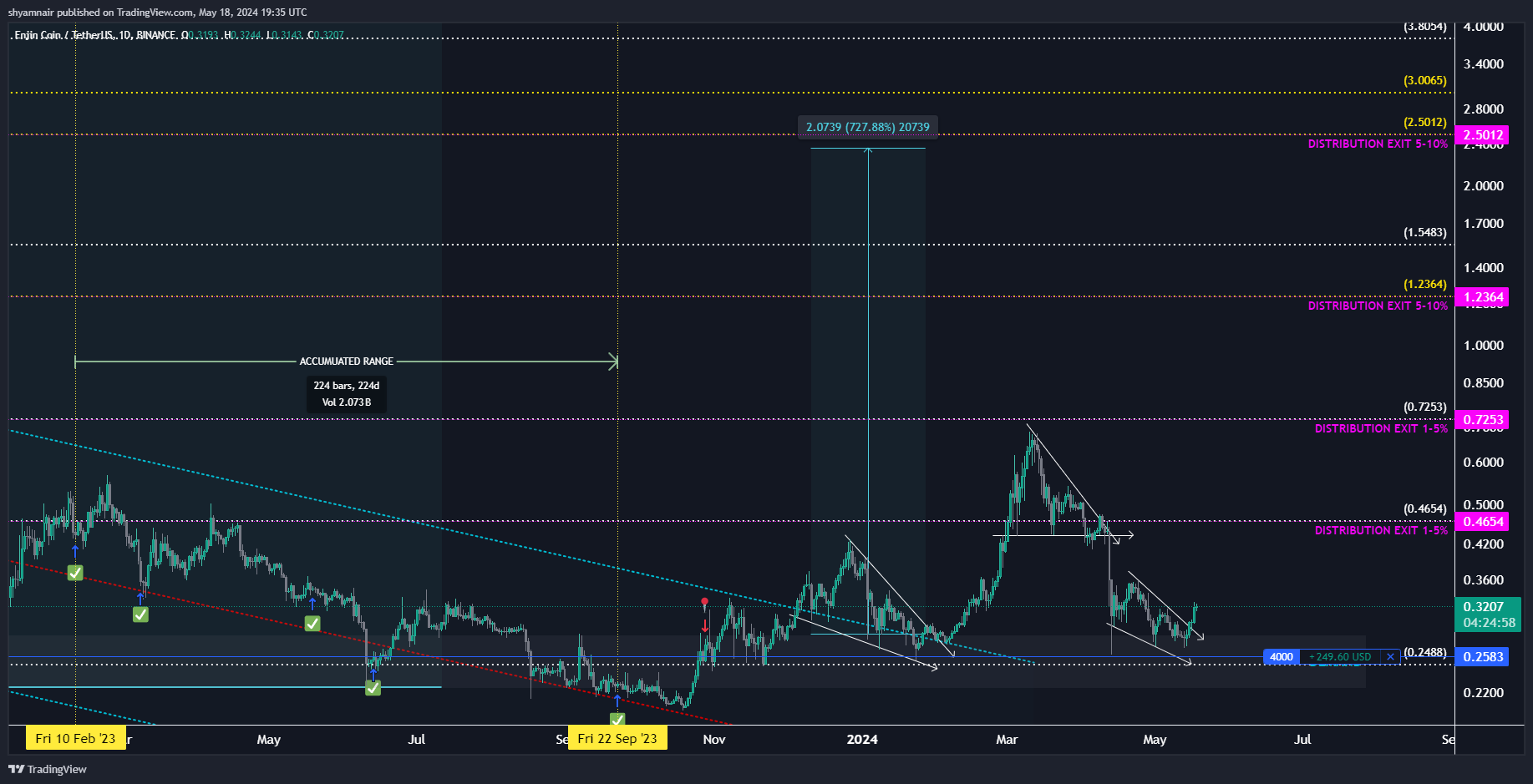 BINANCE:ENJUSDT Chart Image by shyamnair
