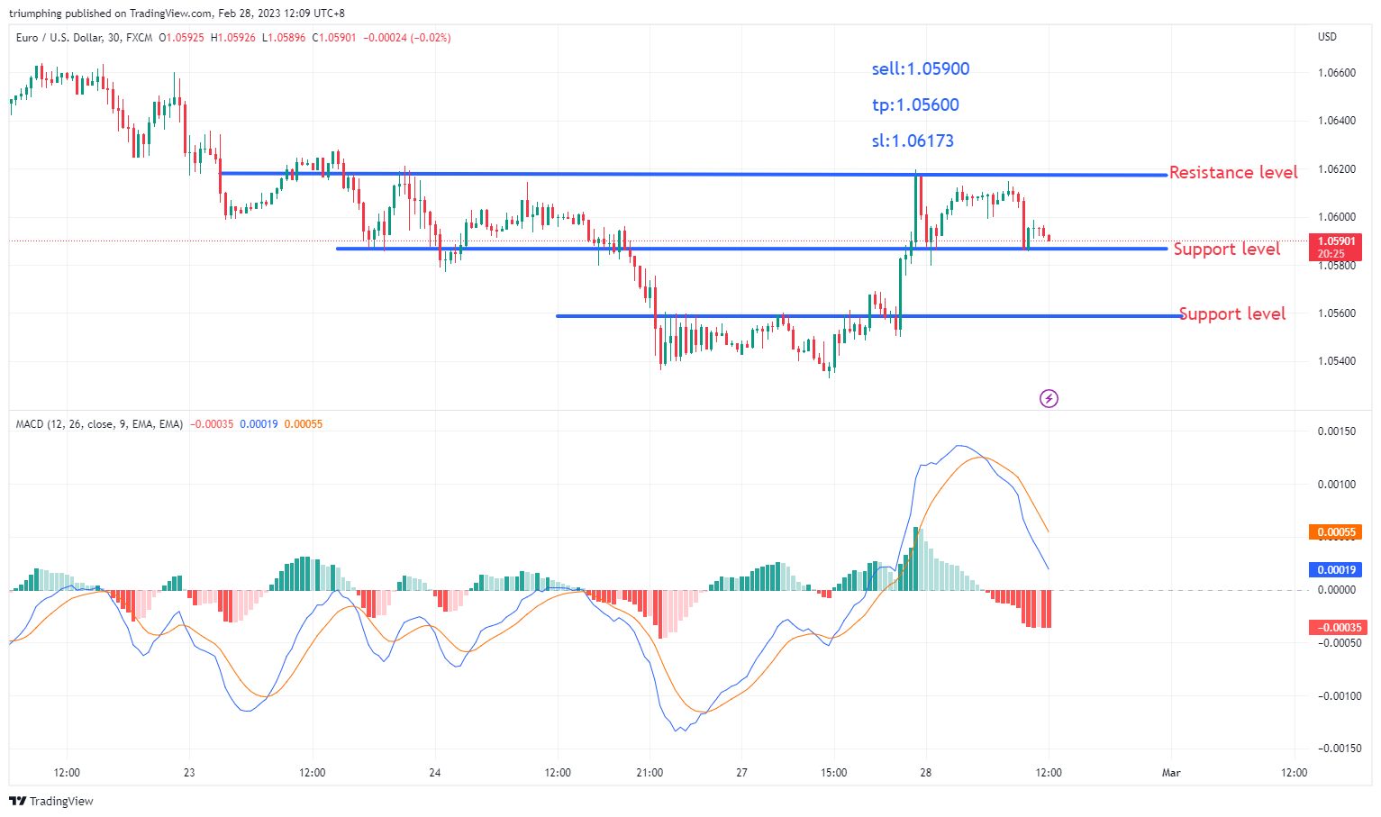 FX:EURUSD Chart Image by triumphing