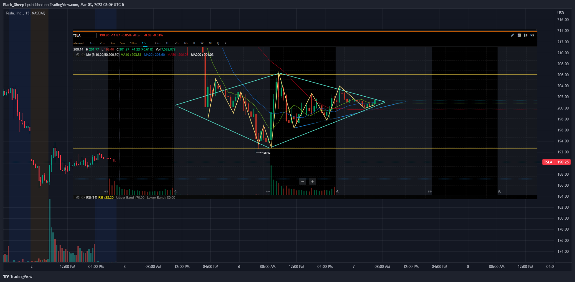 NASDAQ:TSLA Chart Image by Black_Sheep1