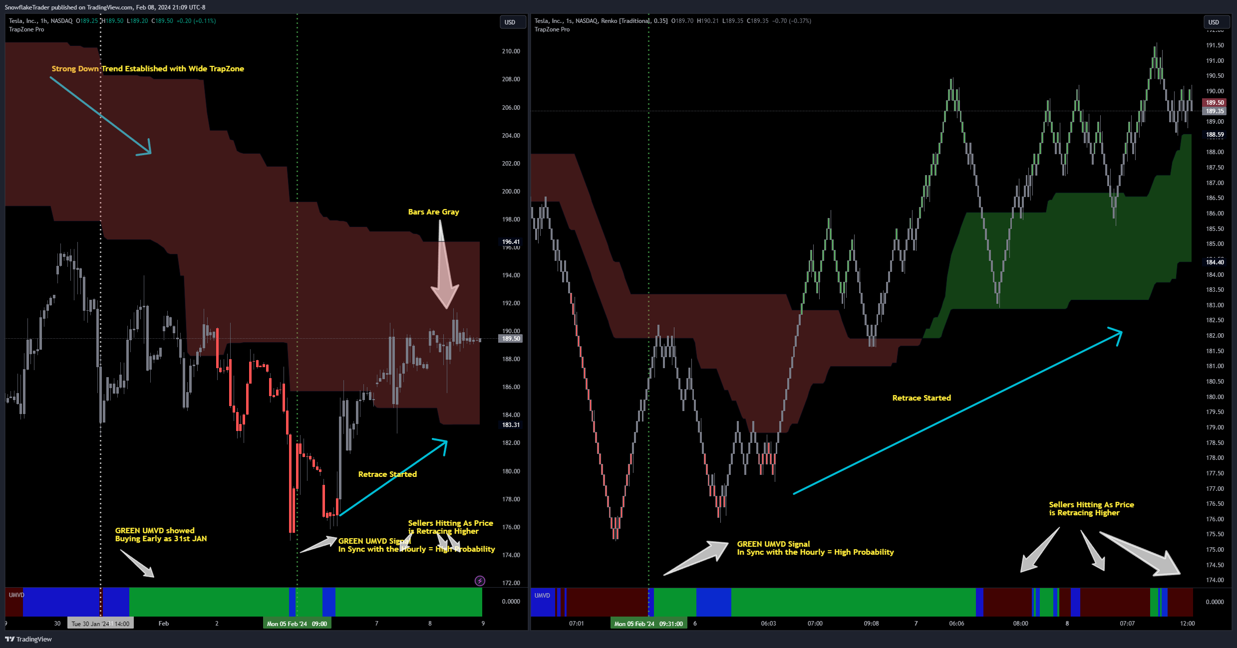 NASDAQ:TSLA Chart Image by SnowflakeTrader