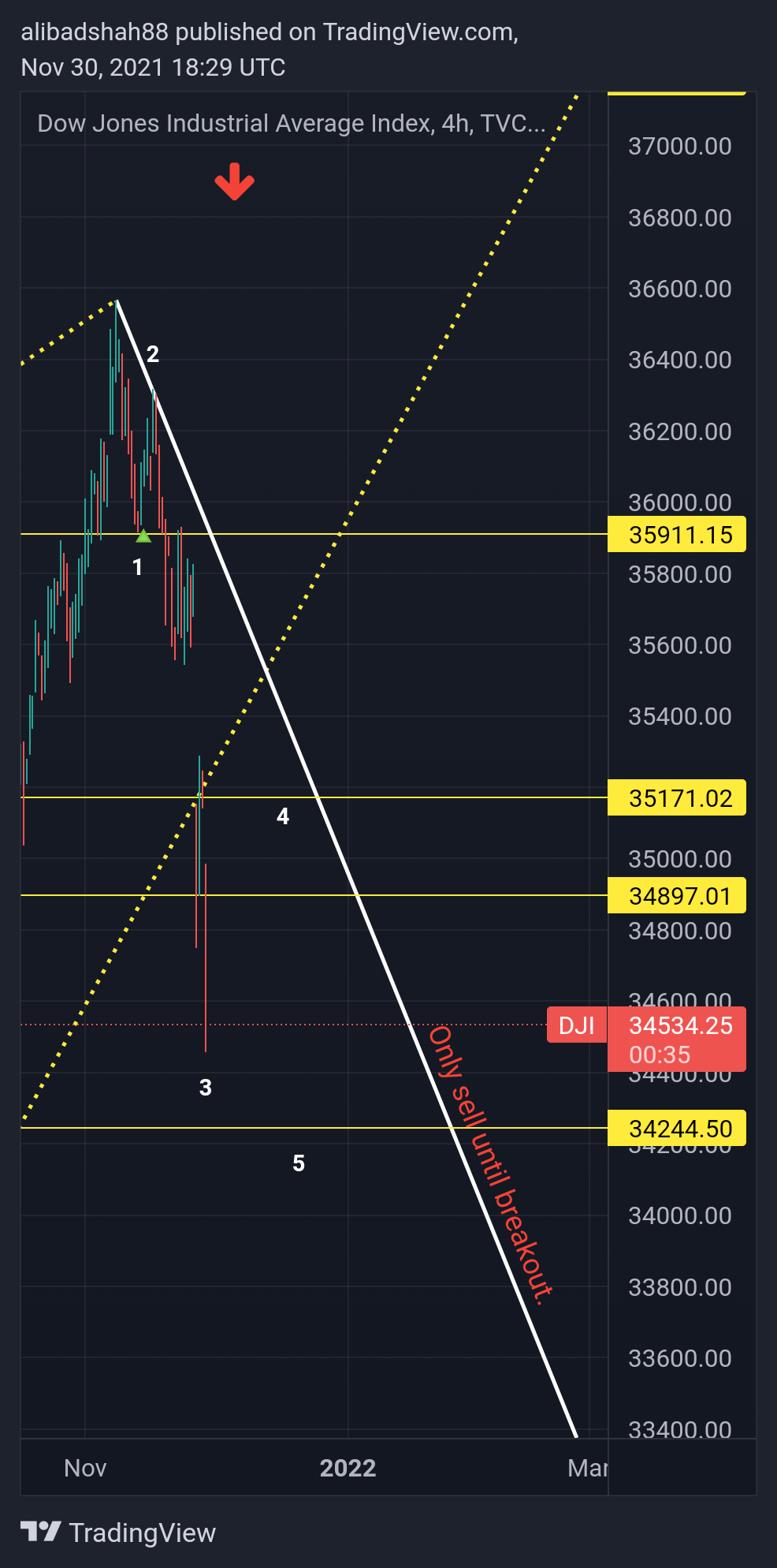 TVC:DJI Chart Image by alibadshah88
