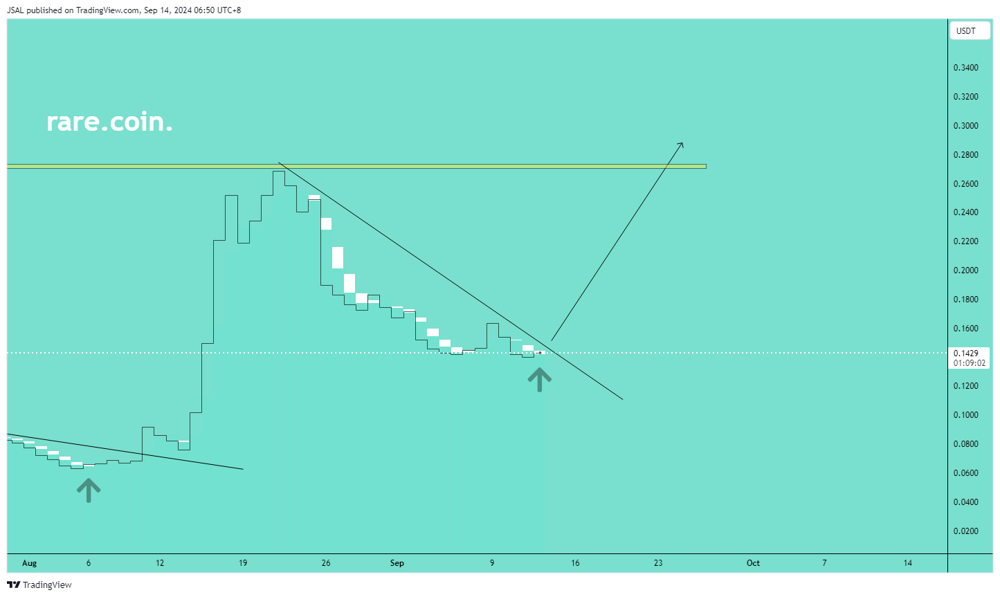 BINANCE:RAREUSDT Chart Image by JSAL