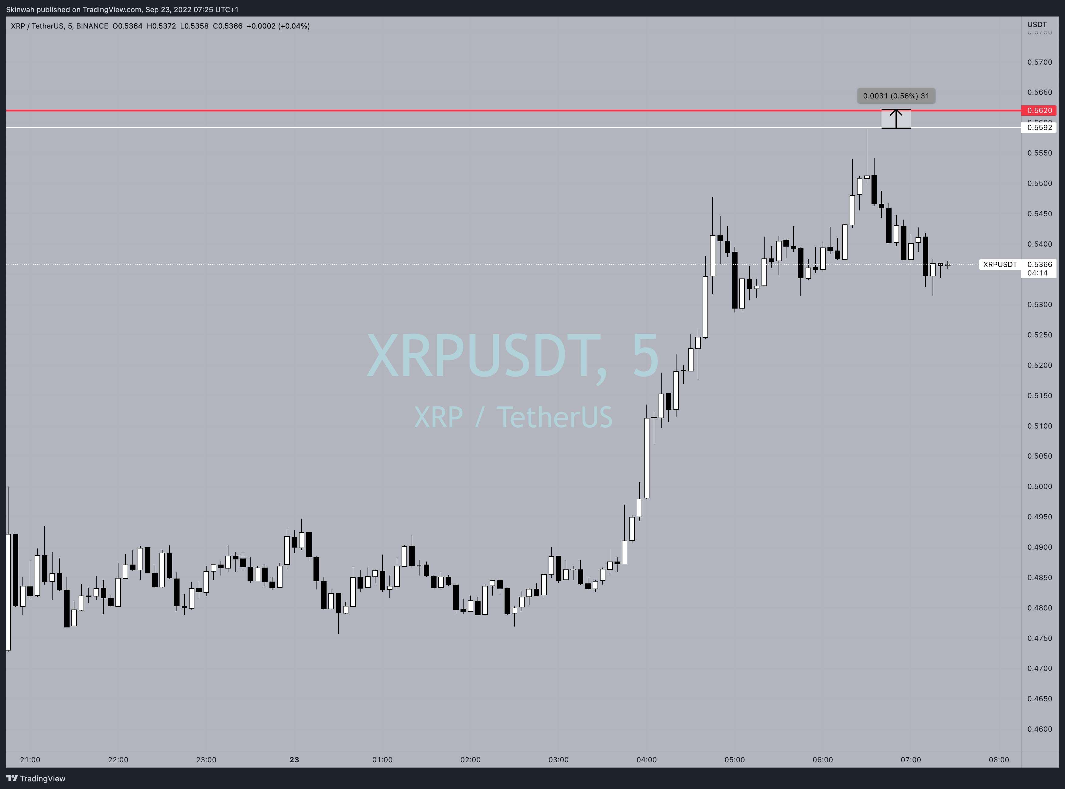 BINANCE:XRPUSDT Chart Image by Skinwah