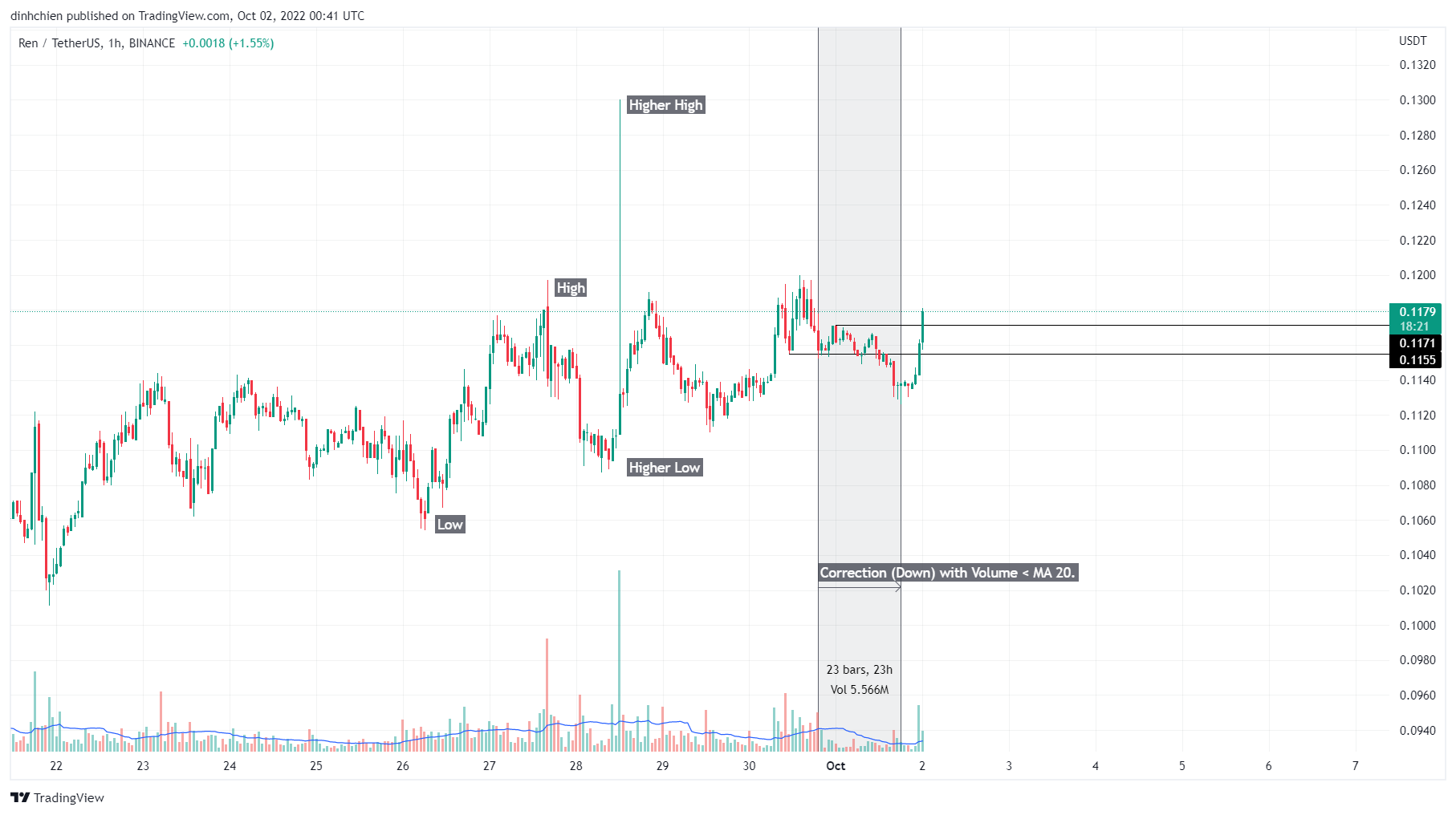 BINANCE:RENUSDT Chart Image by dinhchien