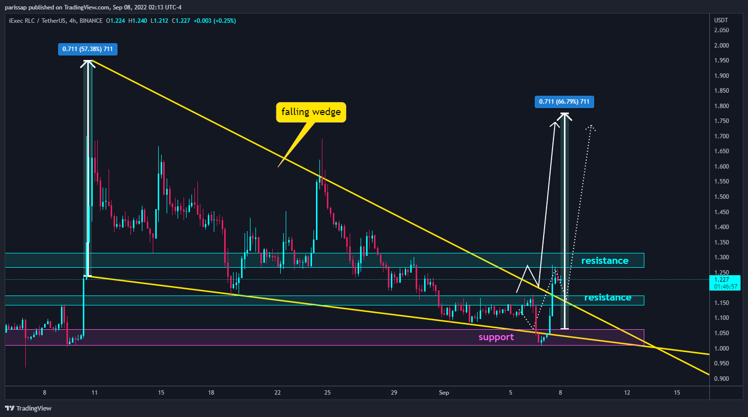 BINANCE:RLCUSDT Chart Image by parissap
