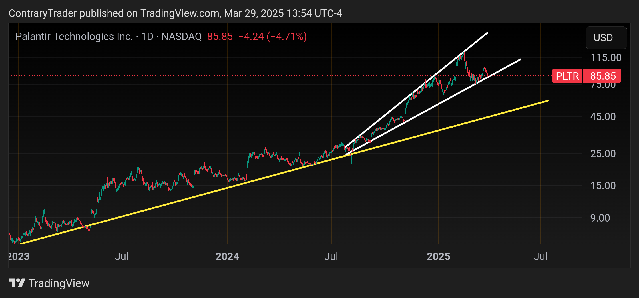 BATS:PLTR Chart Image by ContraryTrader