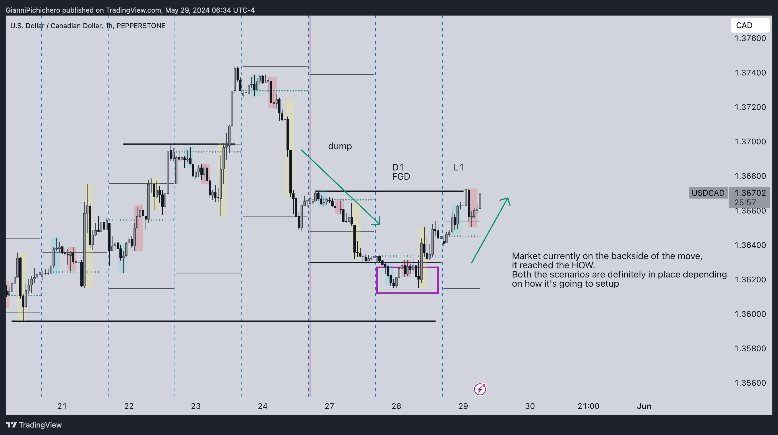 PEPPERSTONE:USDCAD Chart Image by GianniPichichero