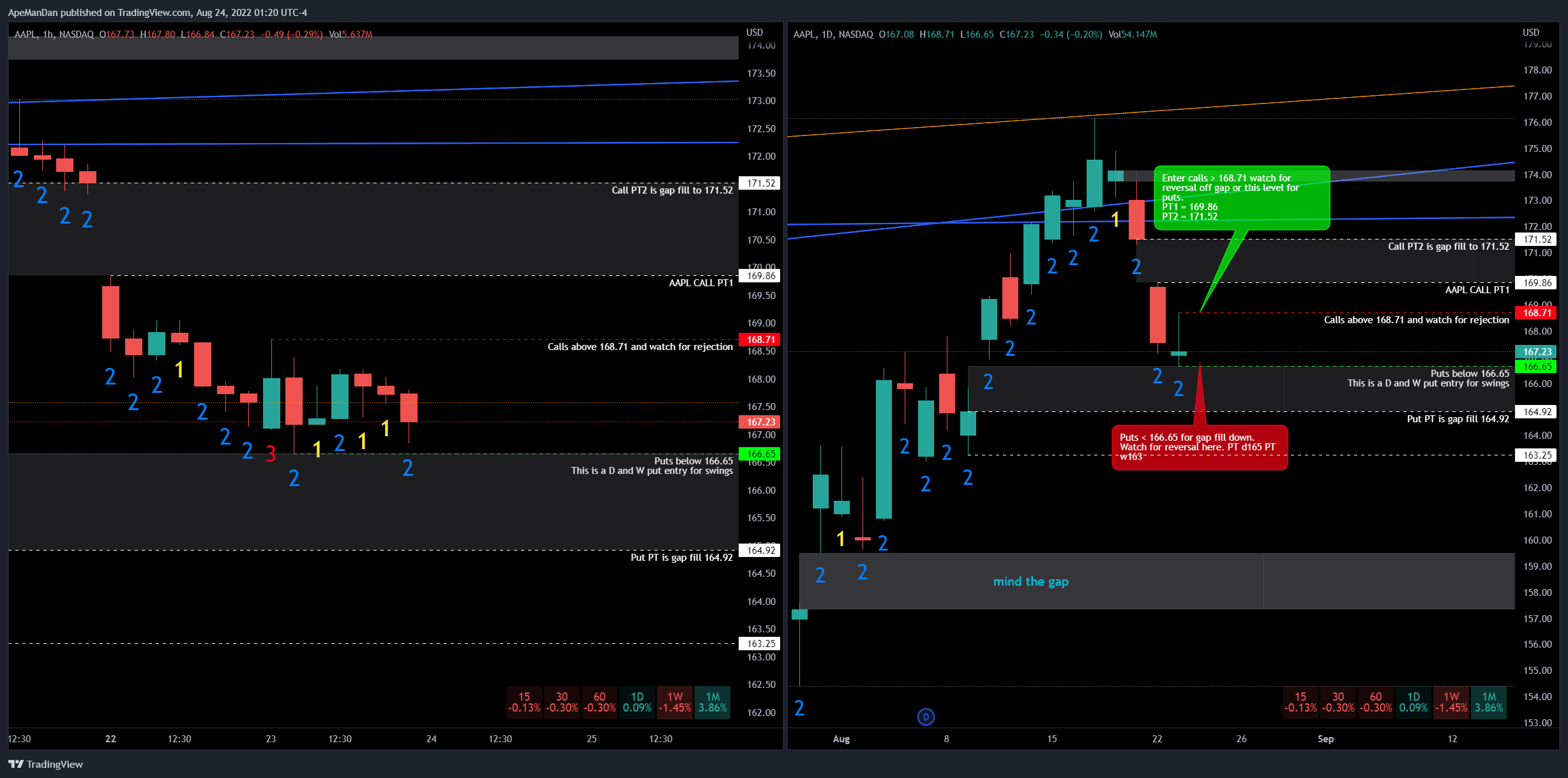 NASDAQ:AAPL Chart Image by ApeManDan