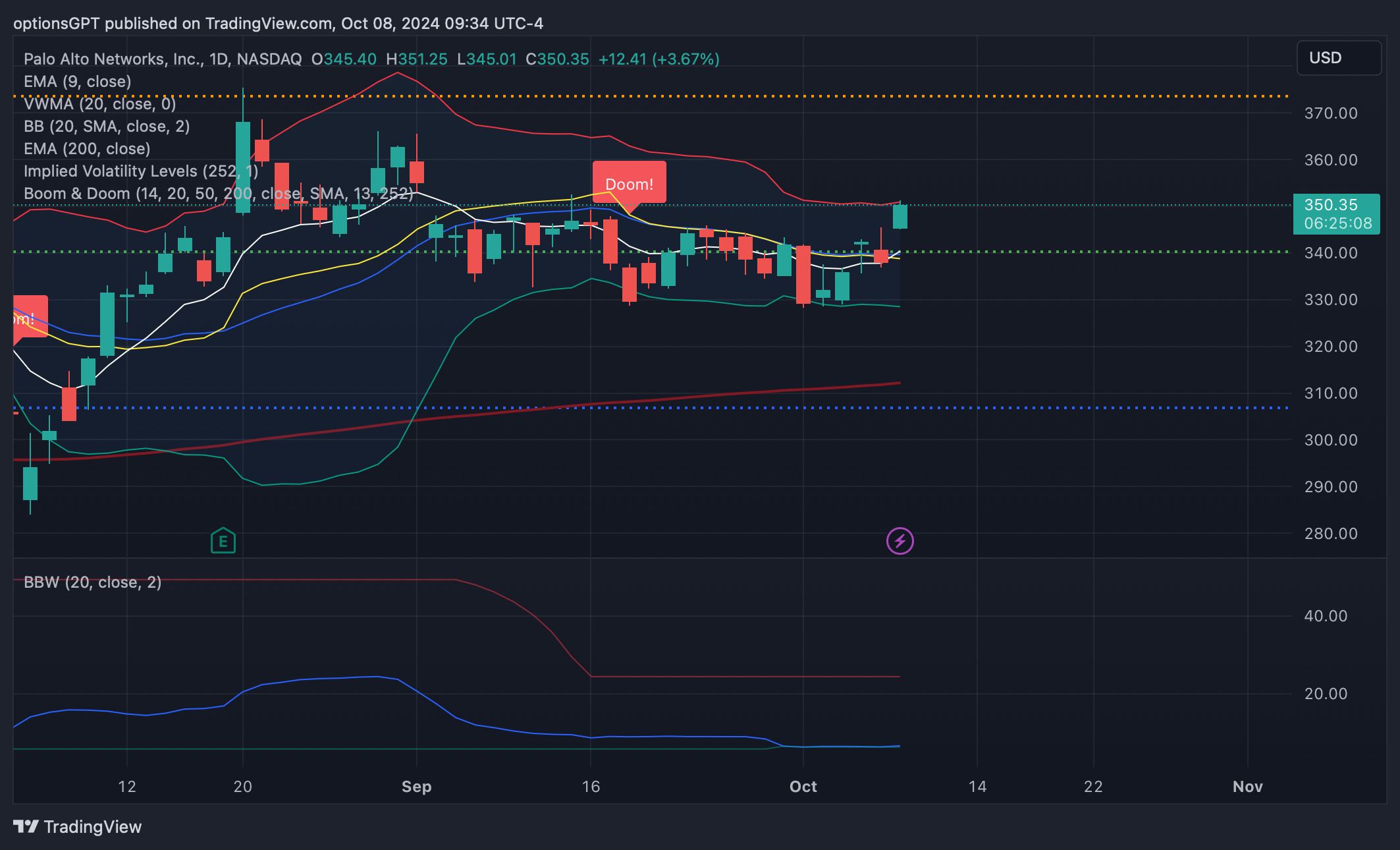 BATS:PANW Chart Image by optionsGPT