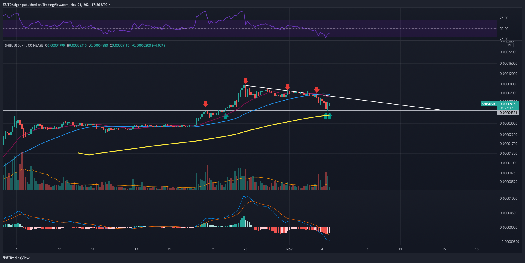COINBASE:SHIBUSD Chart Image by EBITDAtiger