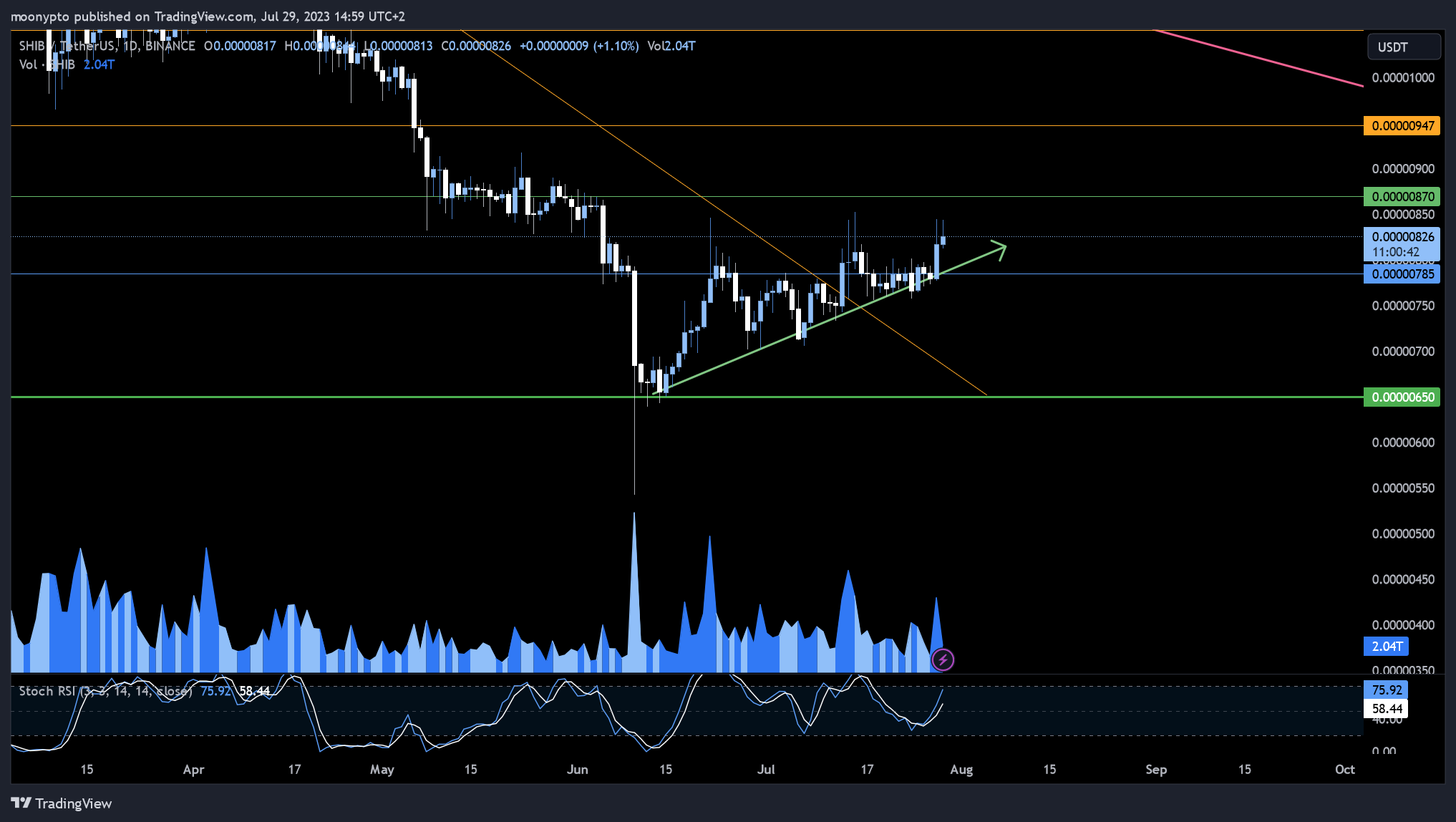 BINANCE:SHIBUSDT Chart Image by moonypto