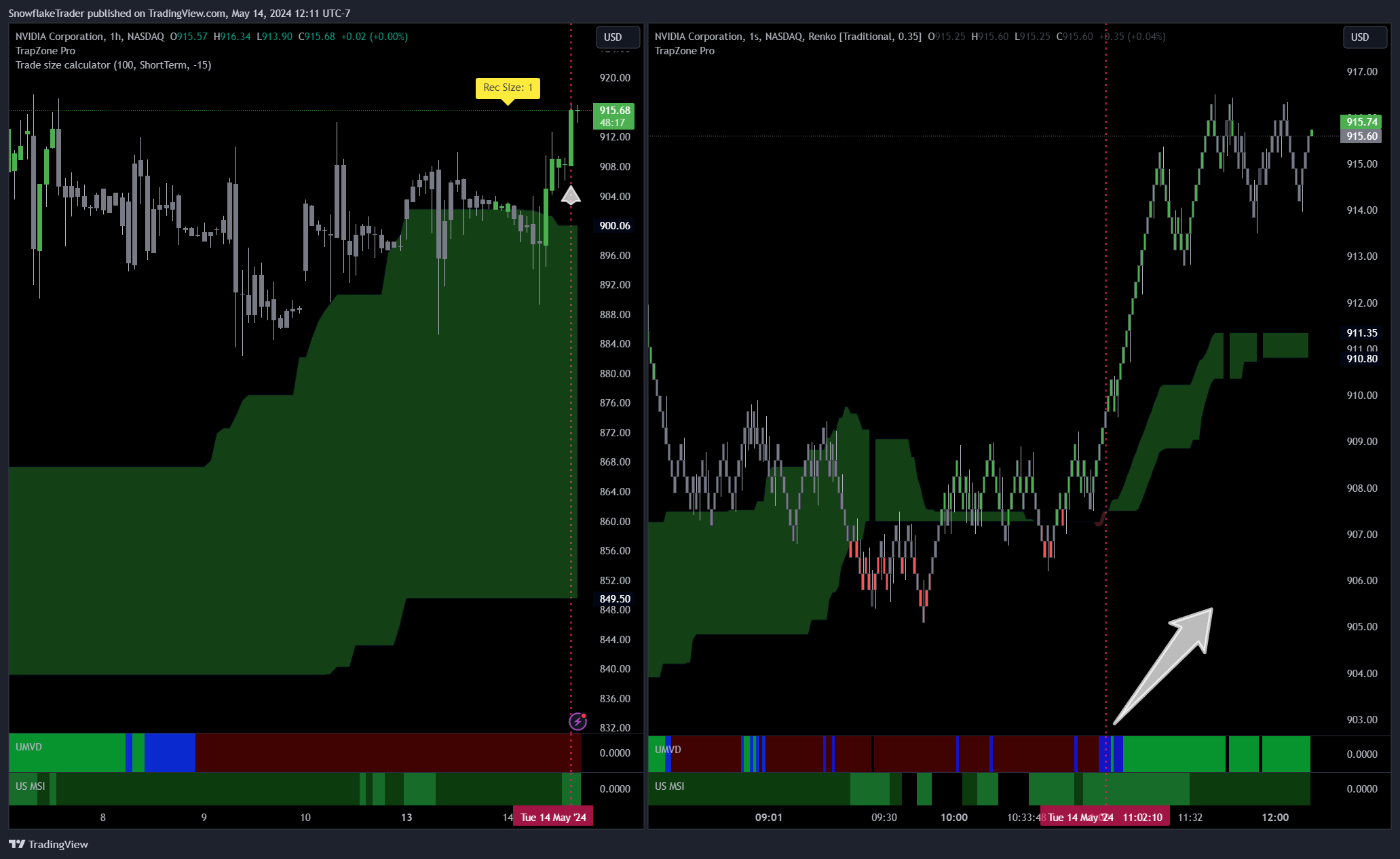 NASDAQ:NVDA Chart Image by SnowflakeTrader