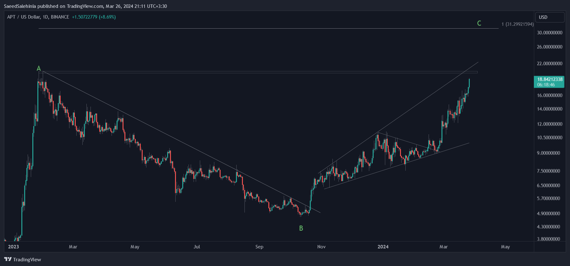 BINANCE:APTUSD Chart Image by SaeedSalehinia