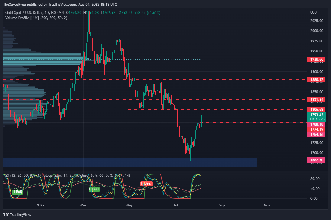 FXOPEN:XAUUSD Chart Image by The3eyedFrog