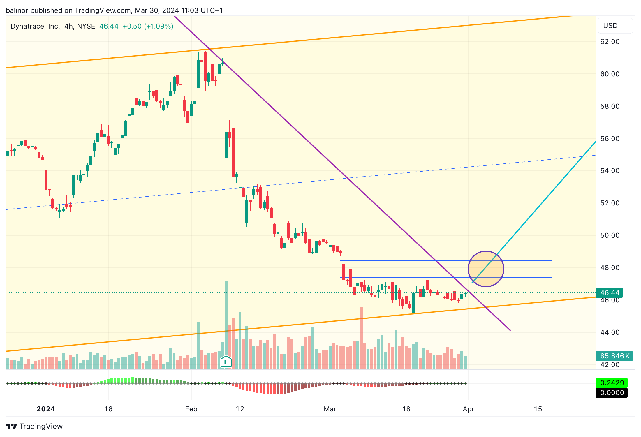 BATS:DT Chart Image by balinor