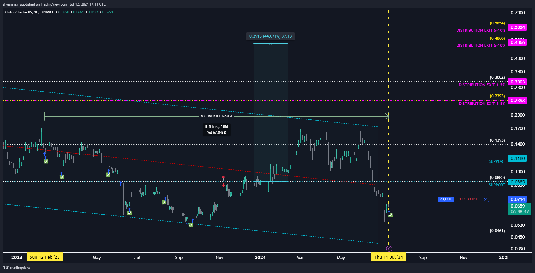 BINANCE:CHZUSDT Chart Image by shyamnair
