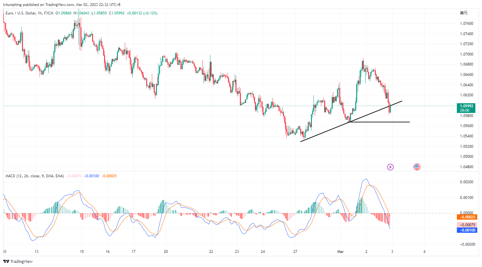 FX:EURUSD Chart Image by triumphing