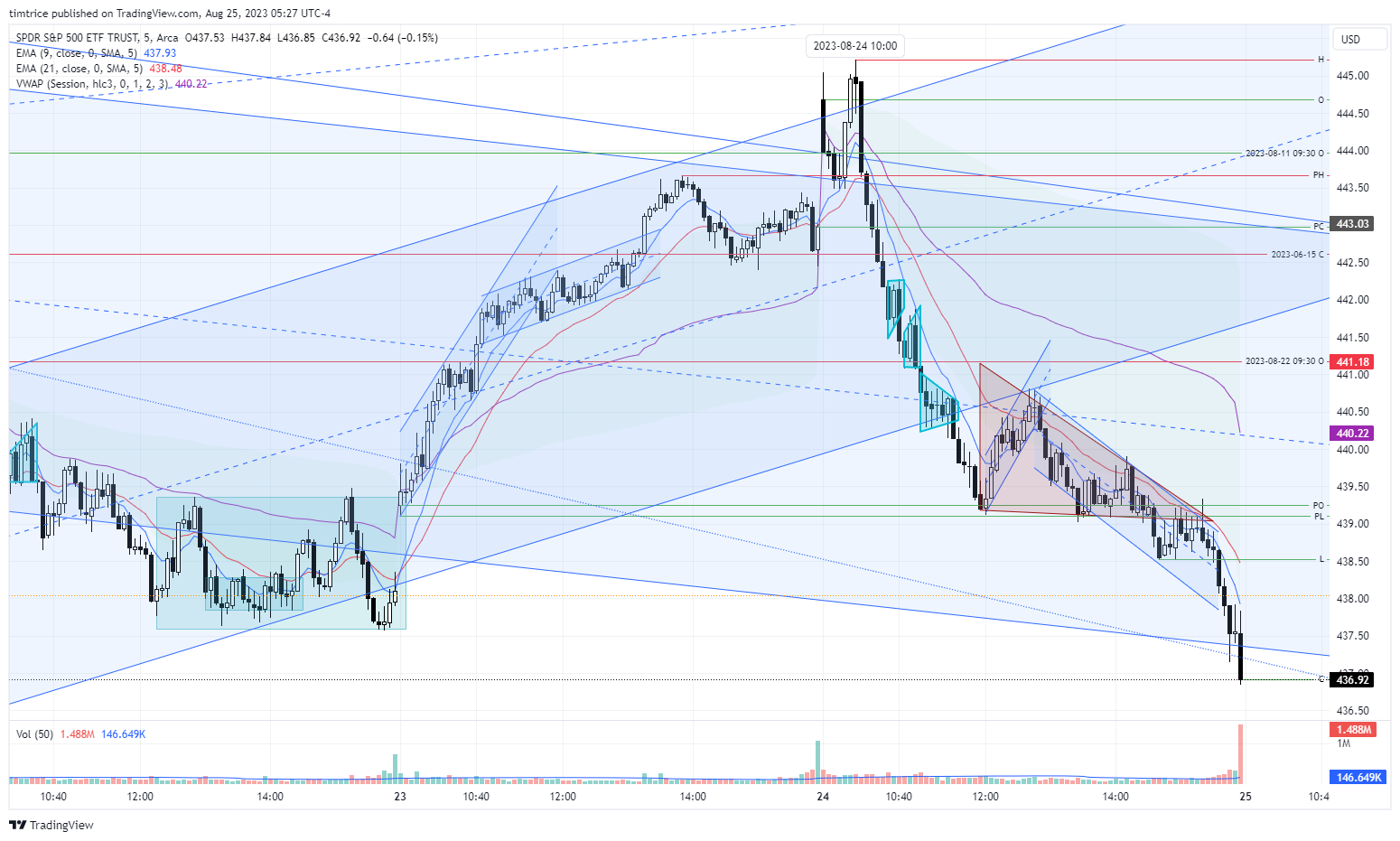 AMEX:SPY Chart Image by timtrice