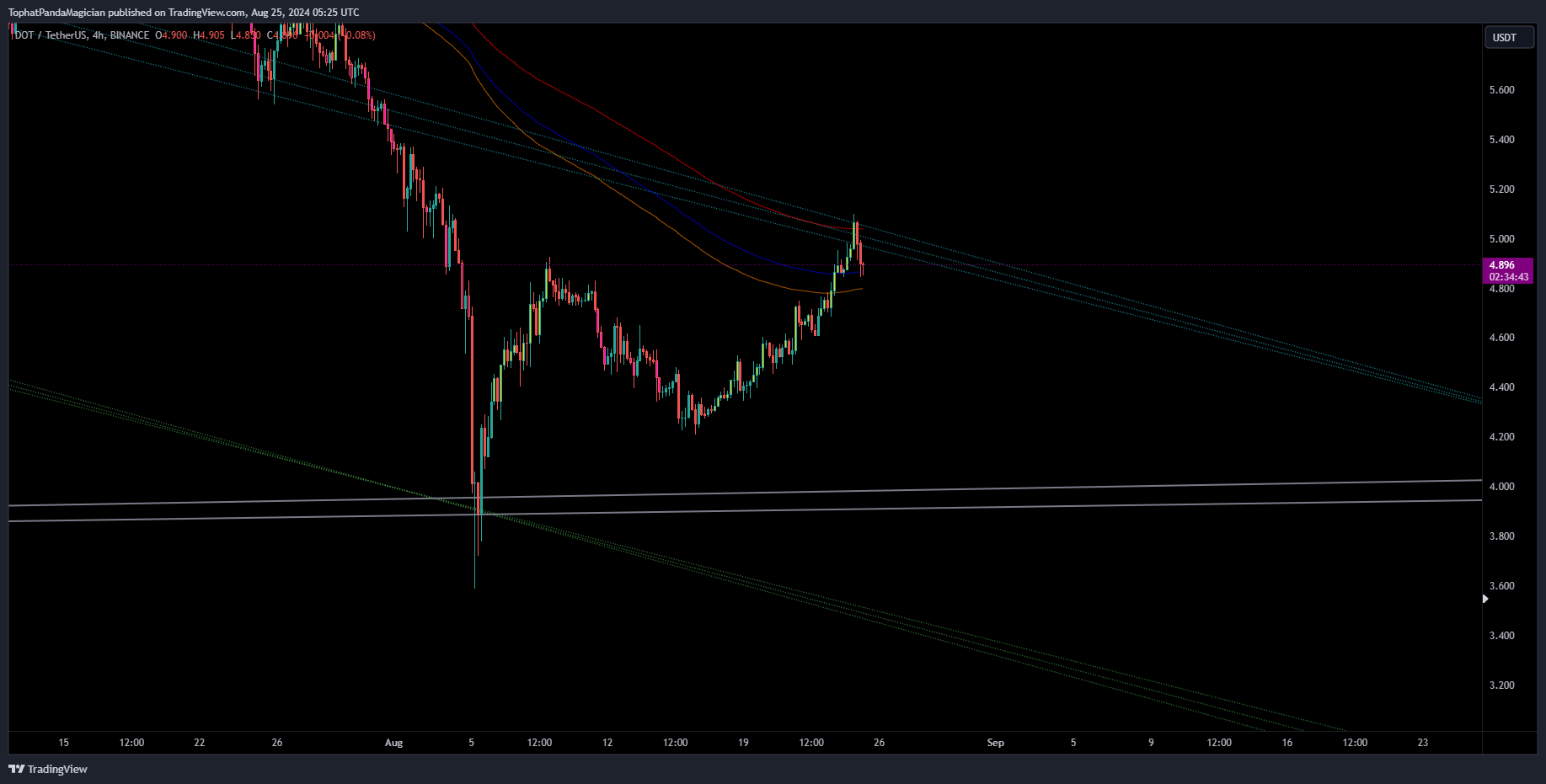 BINANCE:DOTUSDT Chart Image by TophatPandaMagician