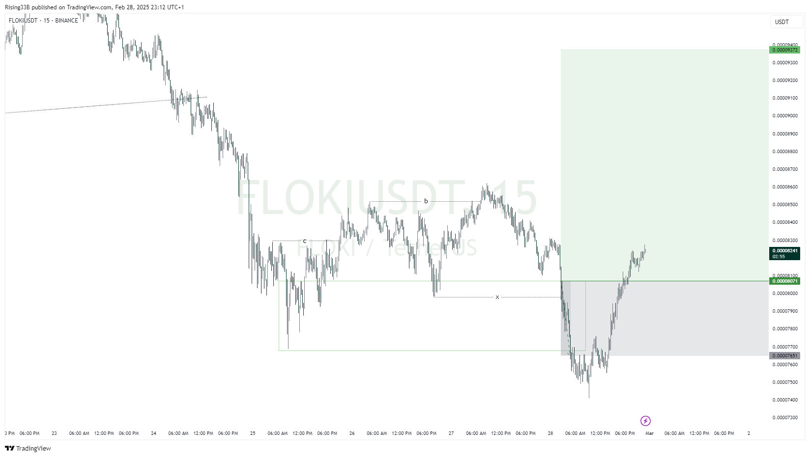 BINANCE:FLOKIUSDT Chart Image by Rising33B