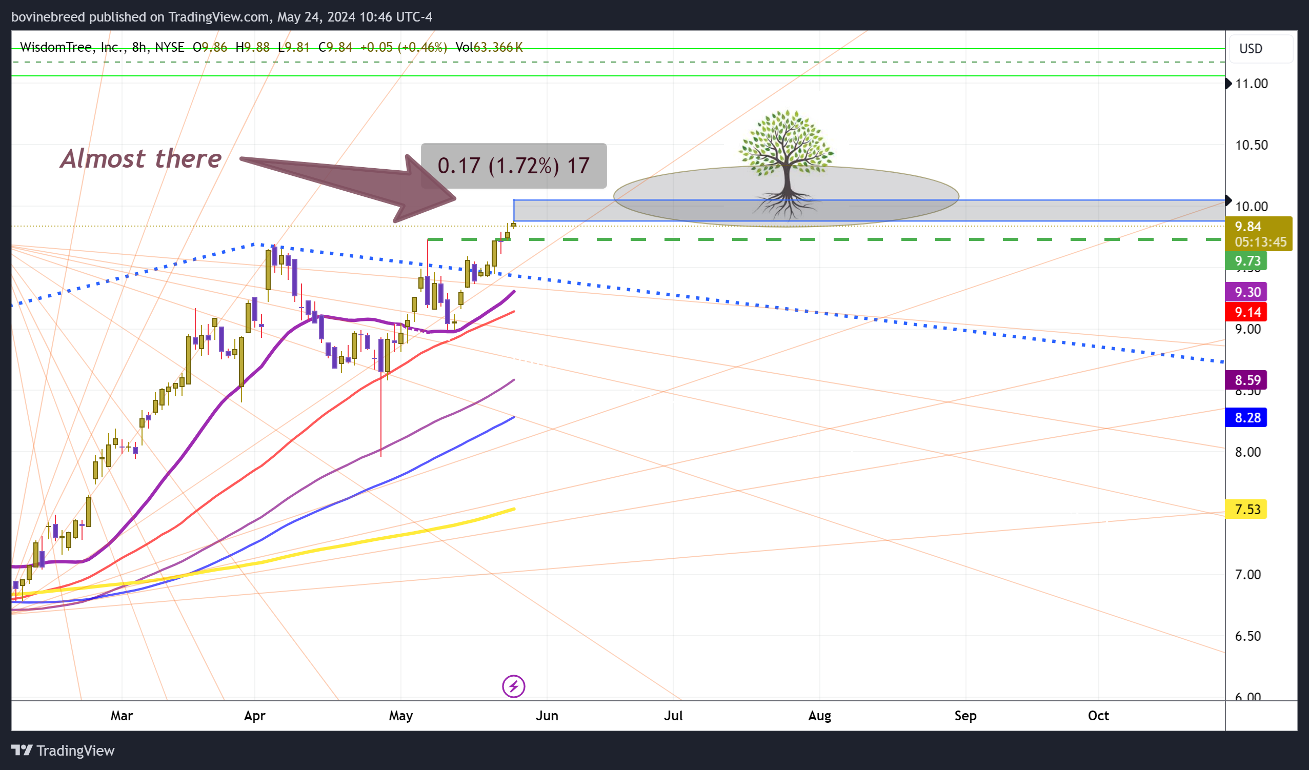 NYSE:WT Chart Image by bovinebreed