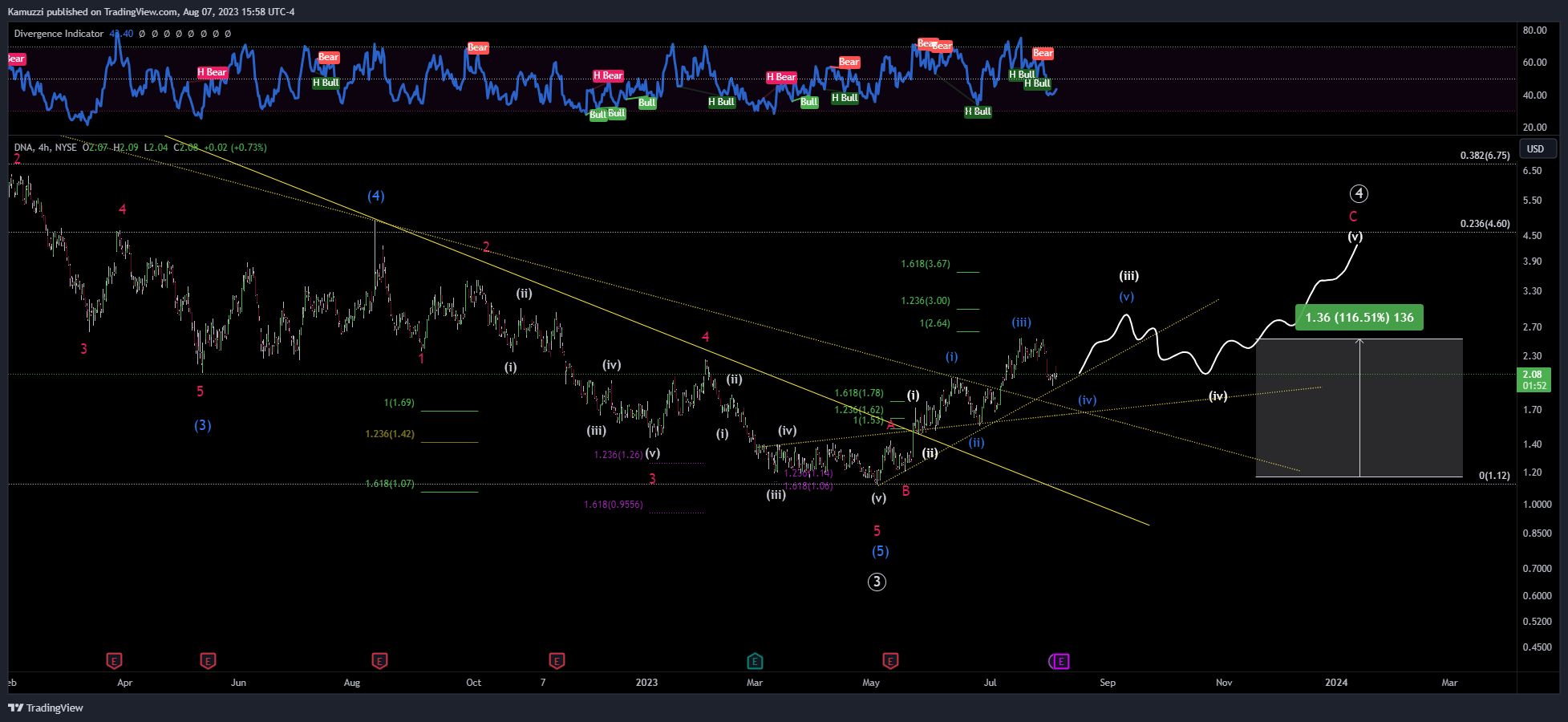 NYSE:DNA Chart Image by CryptoHolix