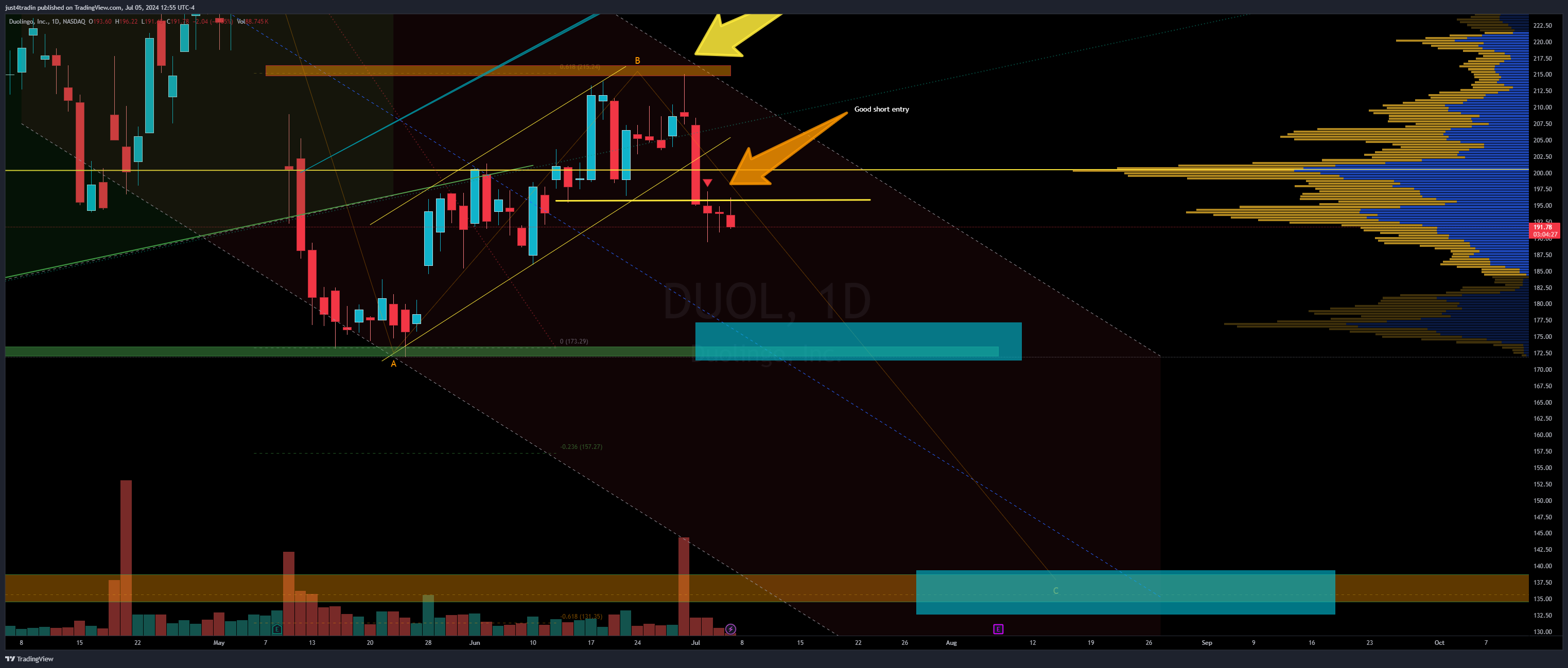 NASDAQ:DUOL Chart Image by just4tradin