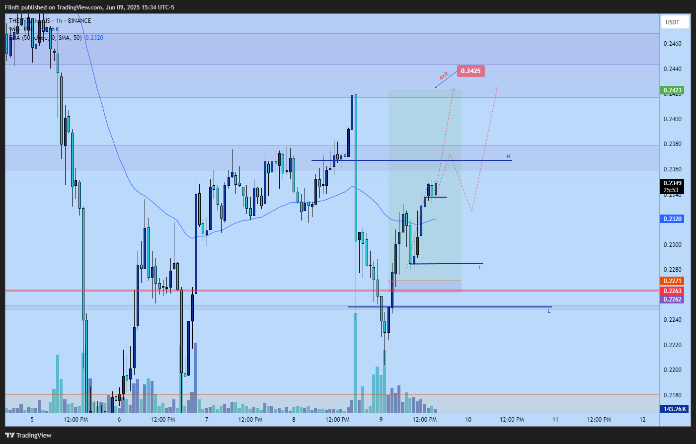 BINANCE:THEUSDT Chart Image by Filnft