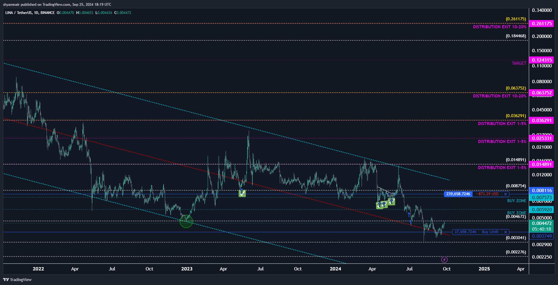 BINANCE:LINAUSDT Chart Image by shyamnair