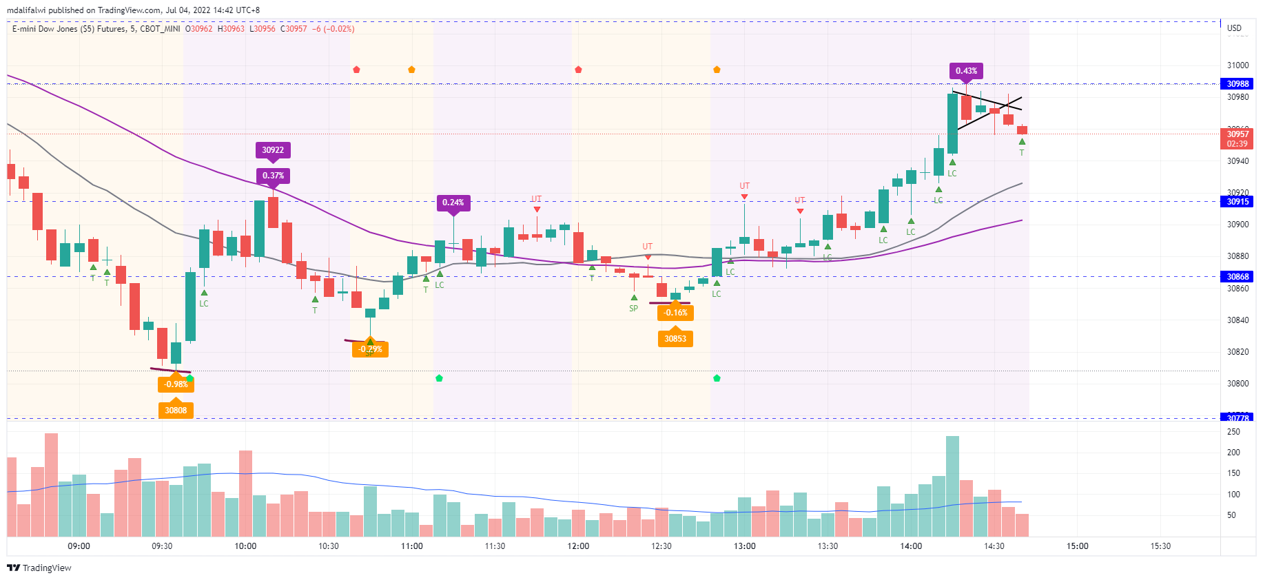 CBOT_MINI:YM1! Chart Image by mdalifalwi