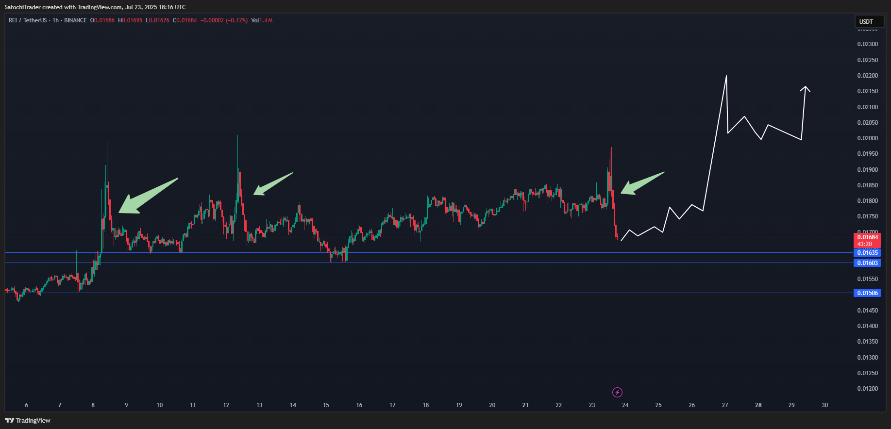 BINANCE:REIUSDT Chart Image by SatochiTrader