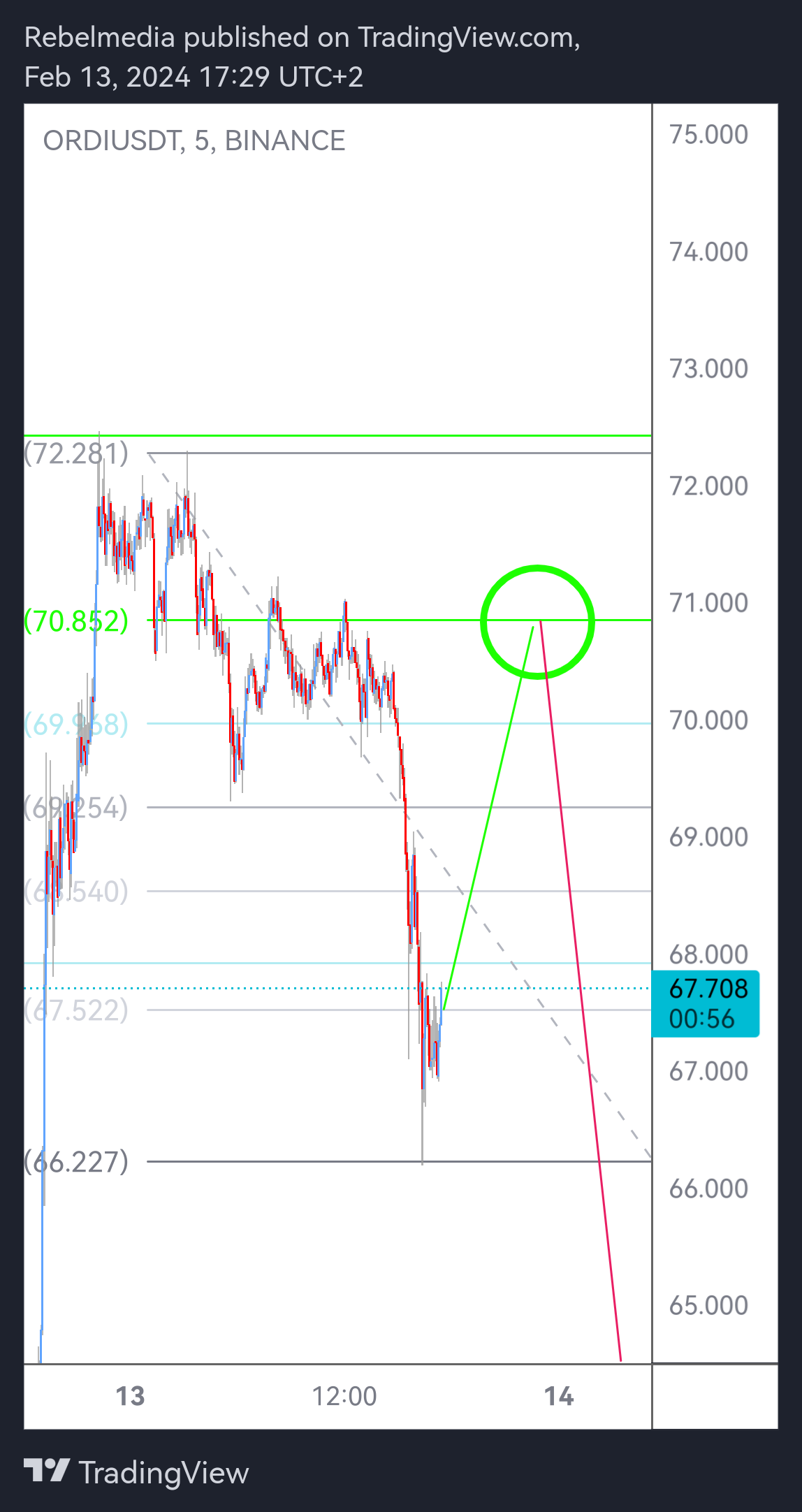 BINANCE:ORDIUSDT Chart Image by Rebelmedia