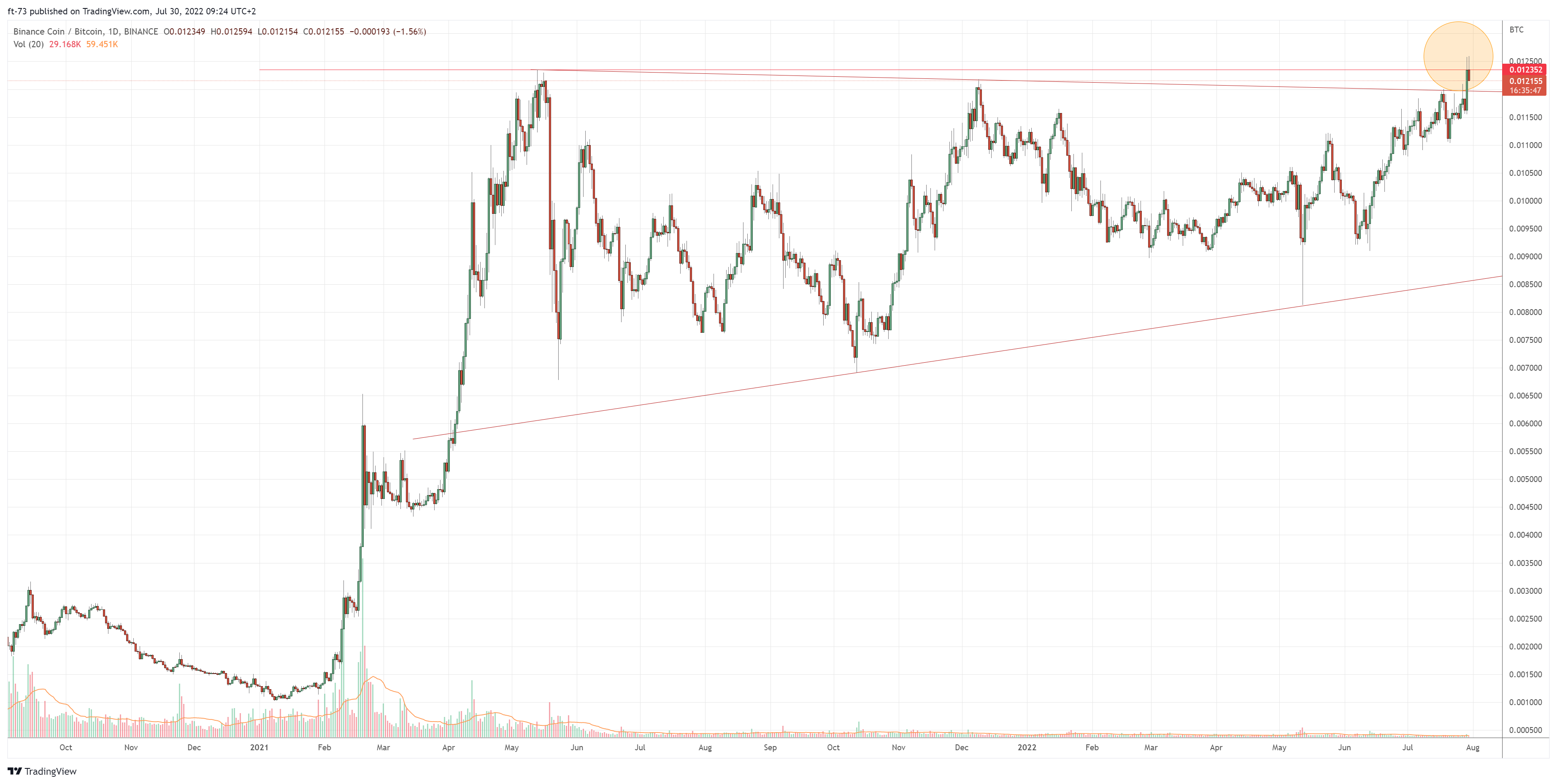 BINANCE:BNBBTC Chart Image by f-73