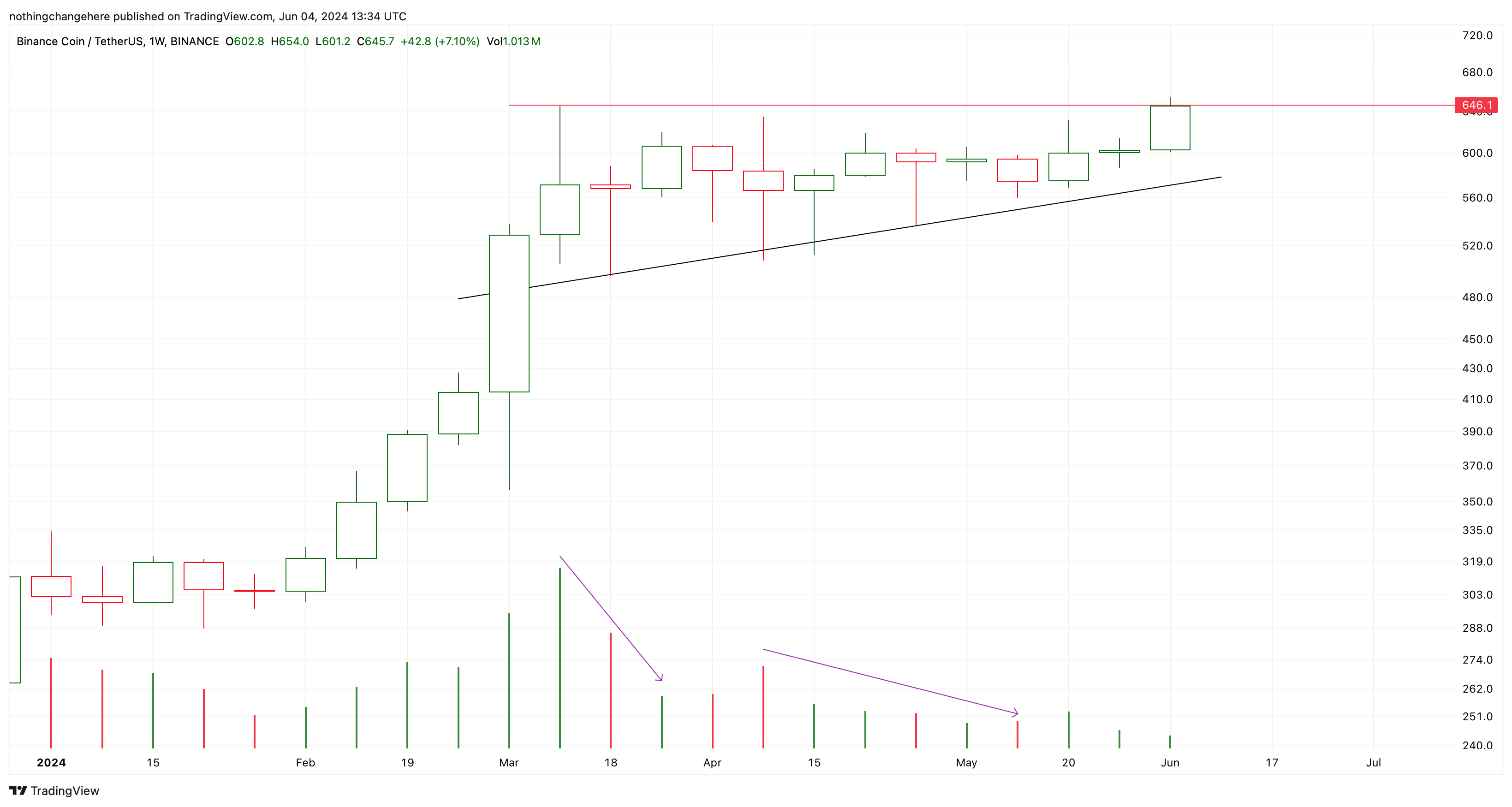 BINANCE:BNBUSDT Chart Image by nothingchangehere