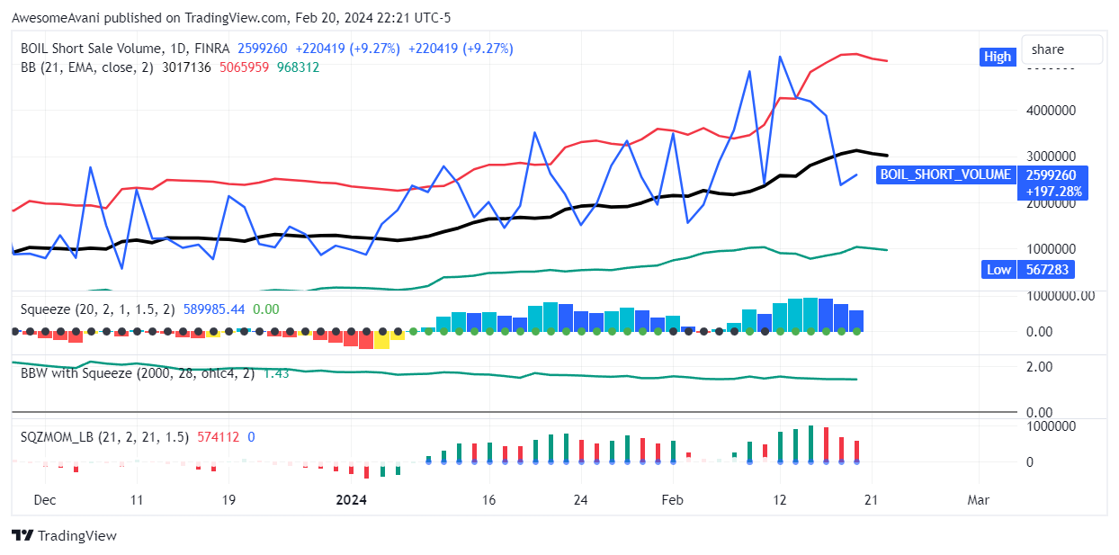 FINRA:BOIL_SHORT_VOLUME Chart Image by AwesomeAvani